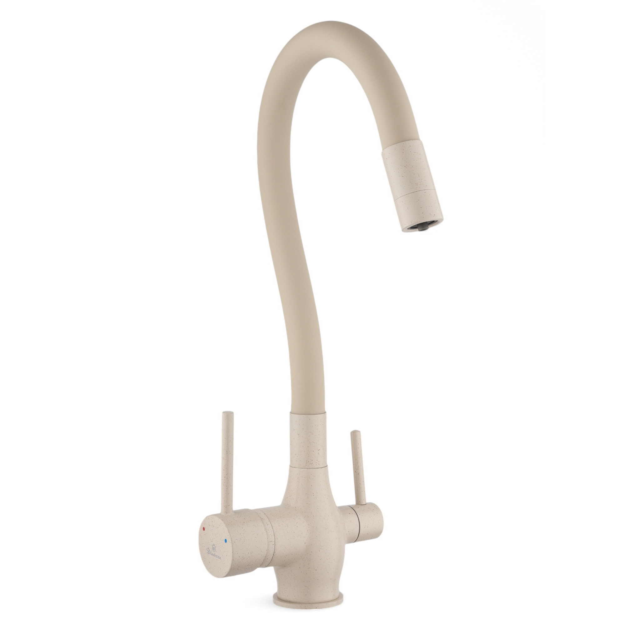 Изображение товара Смеситель для кухни Diadonna с гибким изливым и функцией фильтрации воды, бежевый