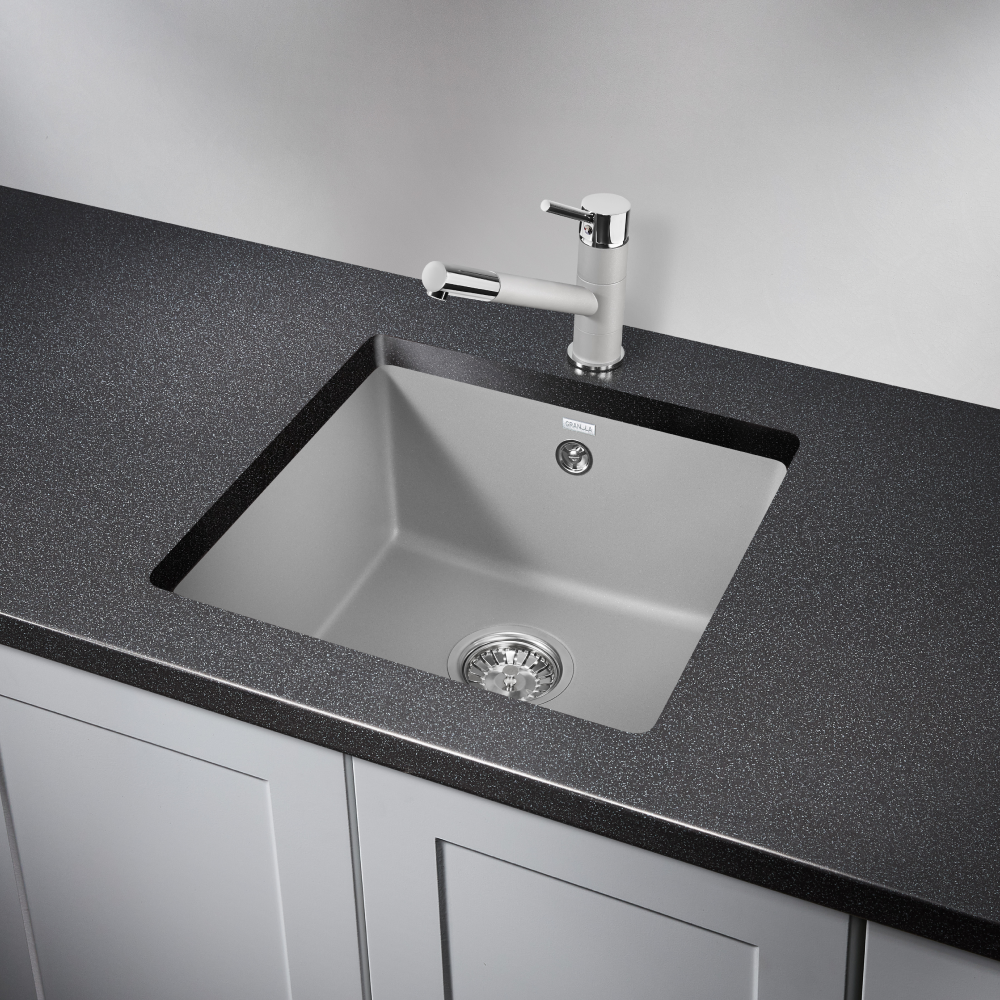 Изображение товара Врезная мойка Granula GR-4451 45x46x20 см кварц цвет алюминий/серый металлик