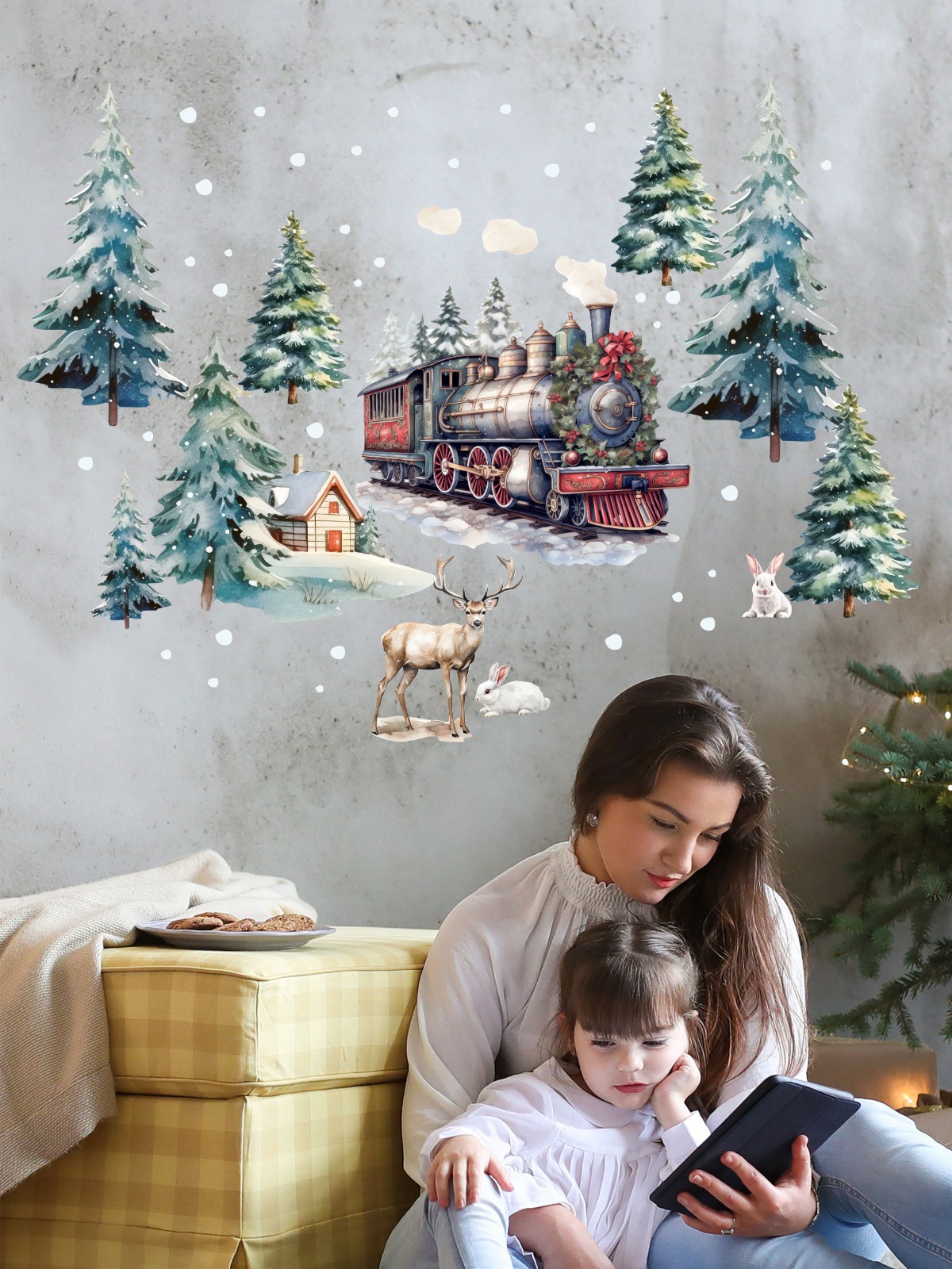 Изображение товара Наклейка Lisadecor Паровоз 50 см х 40 см