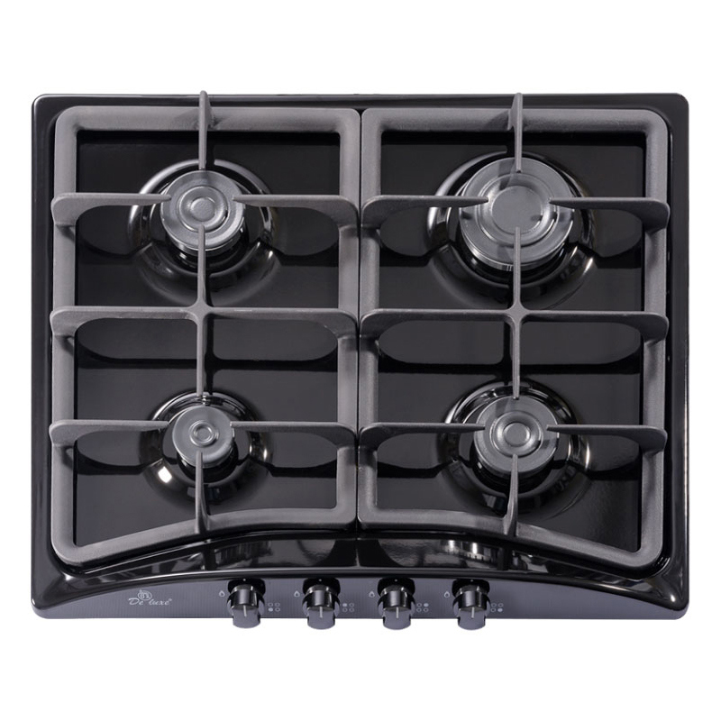 Изображение товара Газовая варочная панель De luxe 5840.00 гмв - 055ЧР 58 см 4 конфорки цвет черный