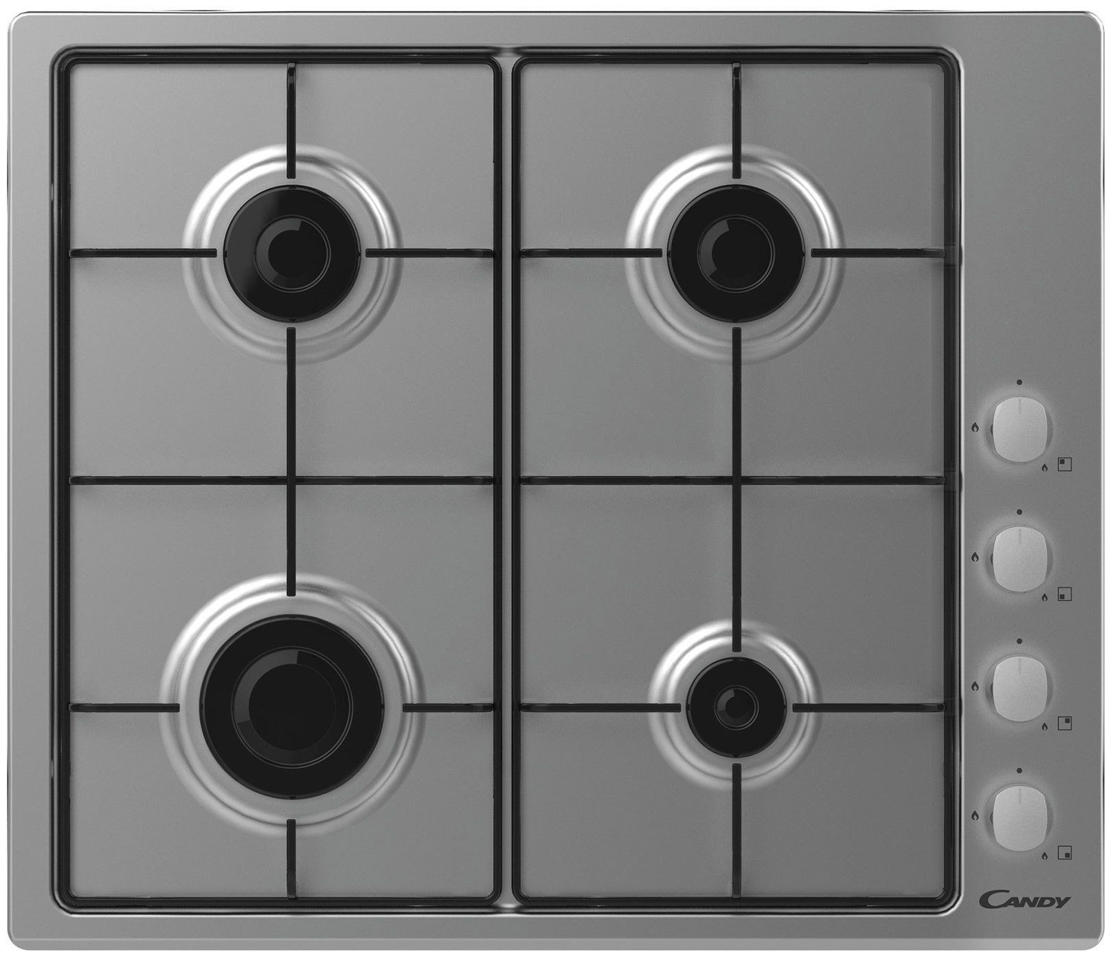 Изображение товара Газовая варочная панель Candy CHW60LX нержавеющая сталь 59.5 см 4 конфорки цвет нержавеющая сталь
