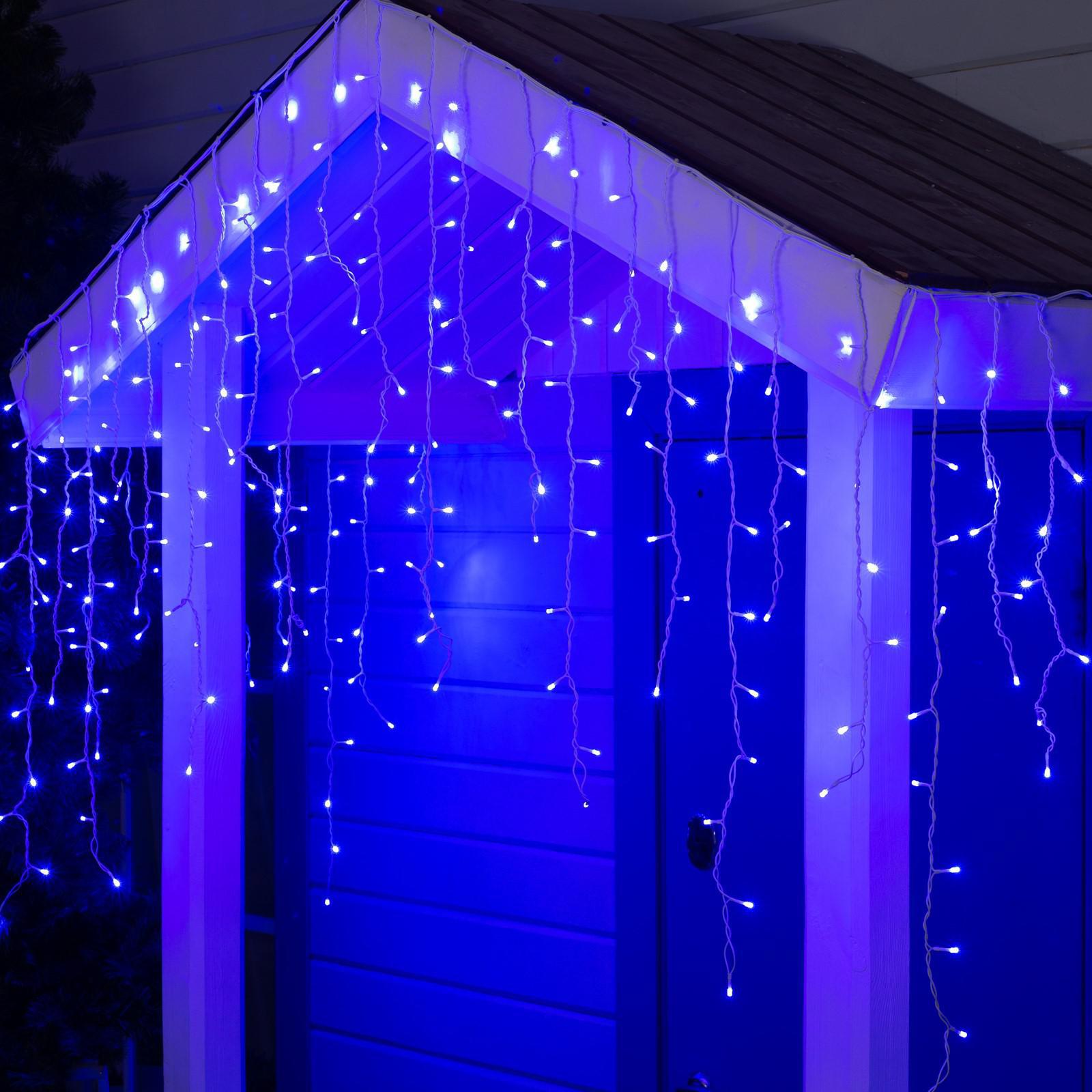 Изображение товара Электрогирлянда универсальная Luazon lighting 2361652 бахрома 3x3 м 232 ламп синий 1 режим работы