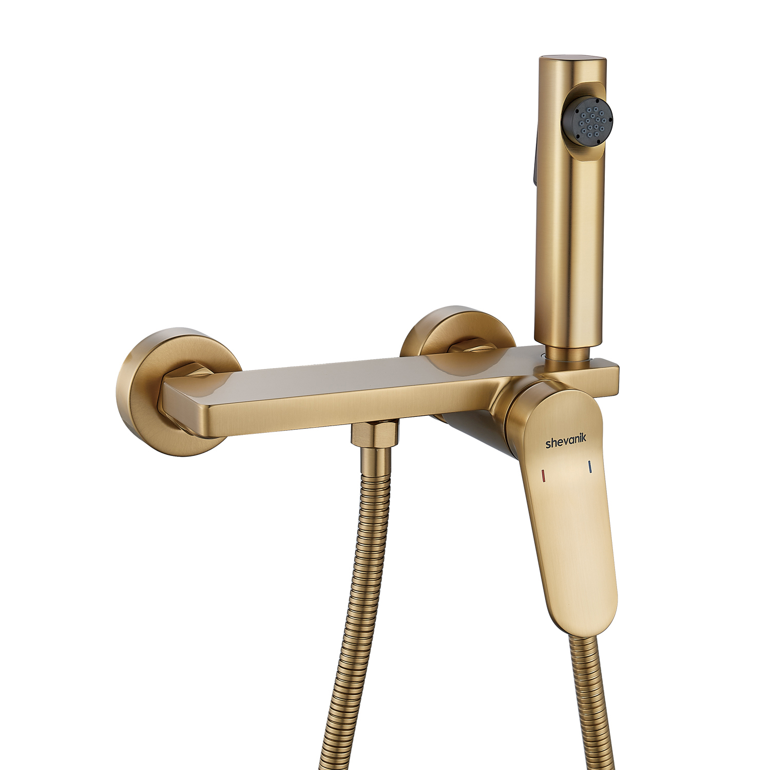 Изображение товара Гигиенический душ со смесителем Shevanik S4305G-1-LM золотой сатин