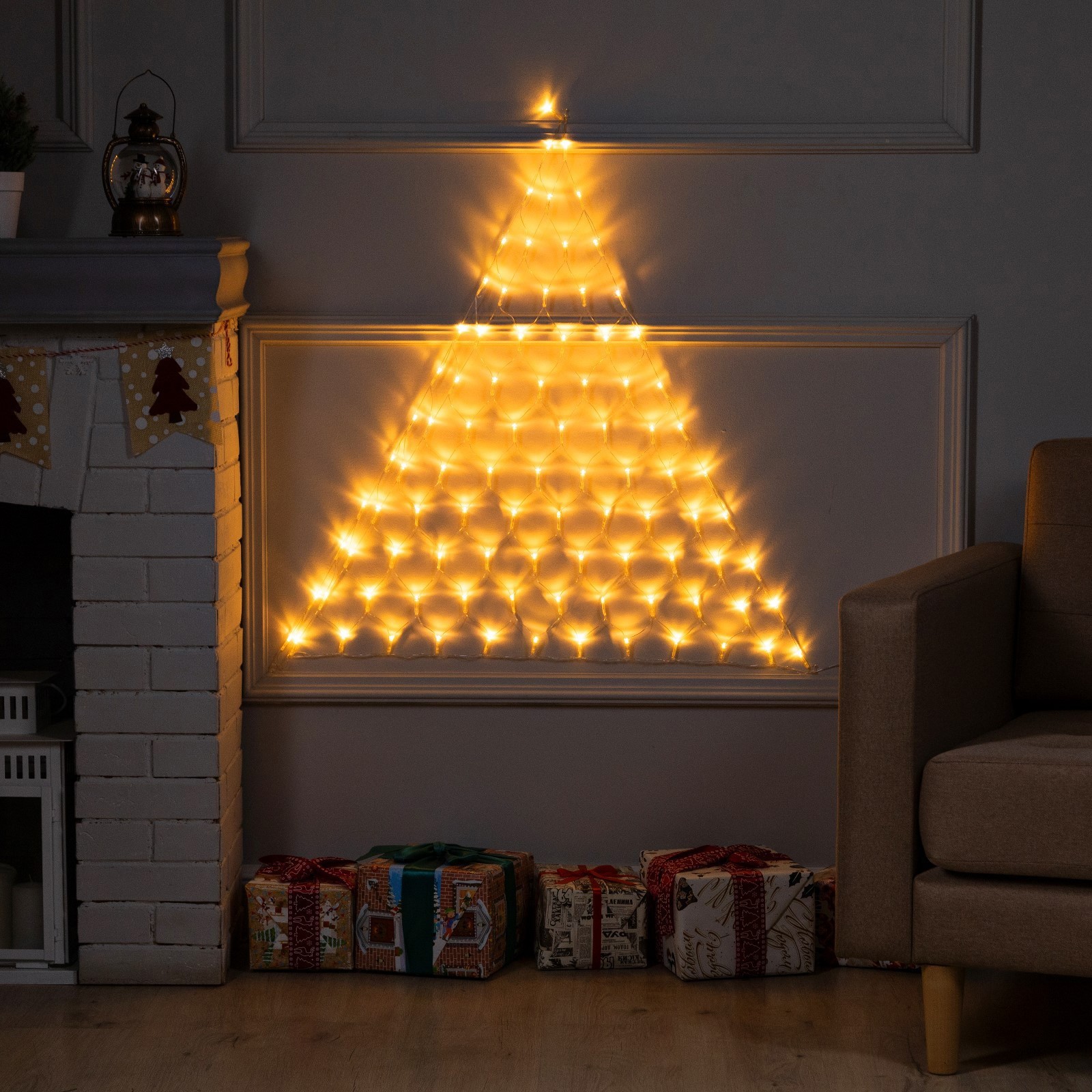 Изображение товара Электрогирлянда комнатная Luazon lighting 9642116 сеть 1x1 м 90 ламп прозрачный 8 режимов работы