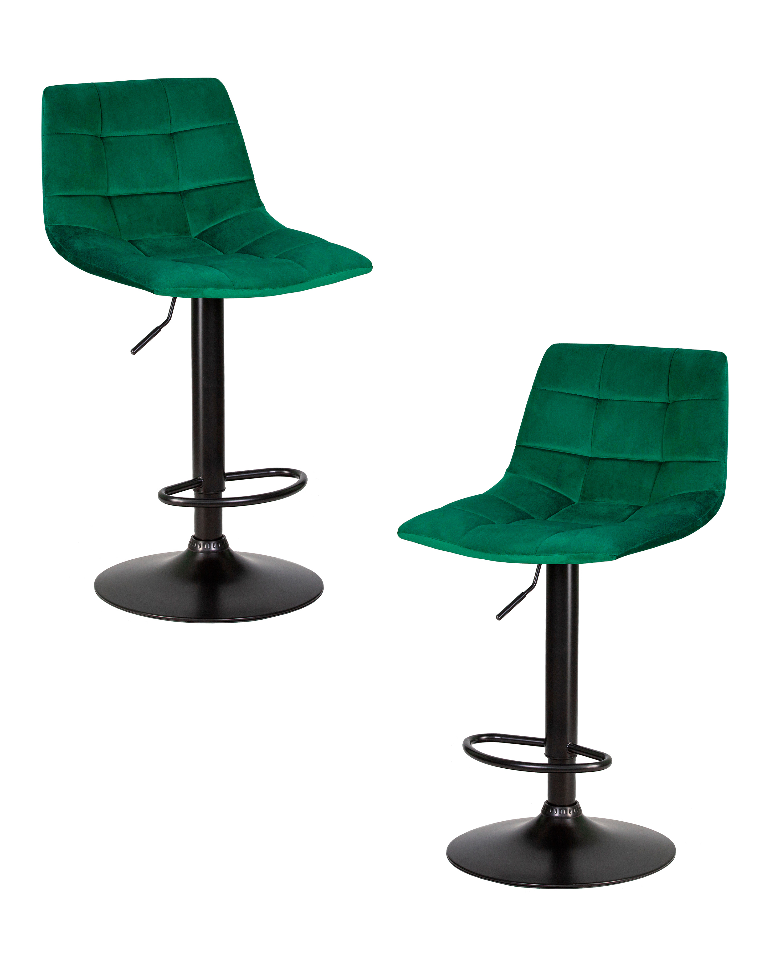 Изображение товара Комплект барных стульев 2 шт Dobrin Tailor black lm-5017 47x113x49 см цвет зеленый