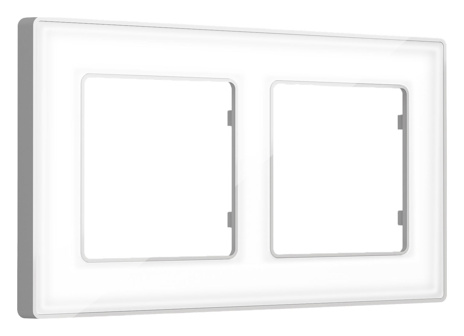 Изображение товара Рамка для розеток и выключателей AMBRELLA VOLT Alfa Arctic AF580132 2 поста Белый