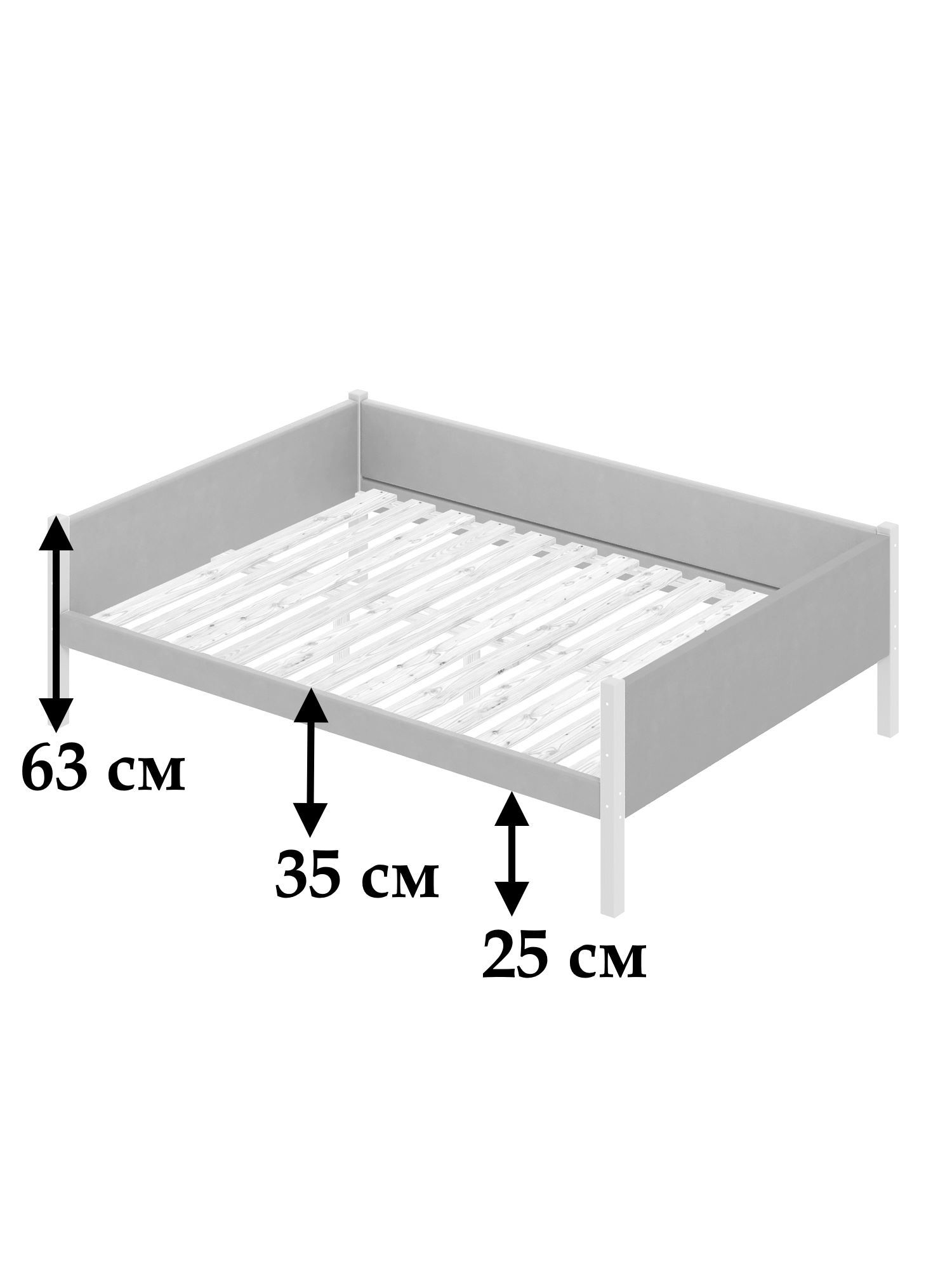 Изображение товара Кровать Solarius Тахта двуспальная мягкая 1638 150 x 63 x 210 см дерево цвет коричневый/венге