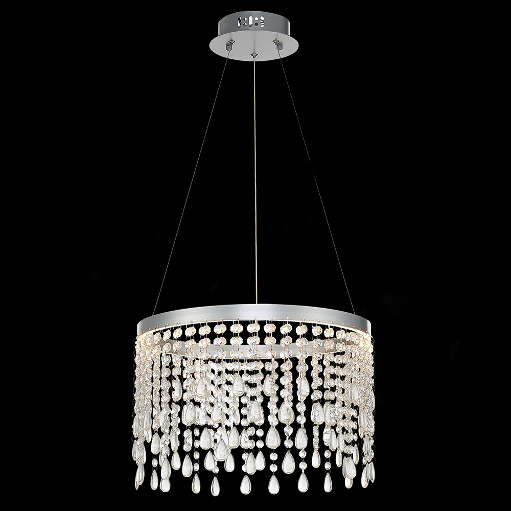 Изображение товара Люстра подвесная светодиодная ST LUCE SL6201.103.24 серебристая 8 м²