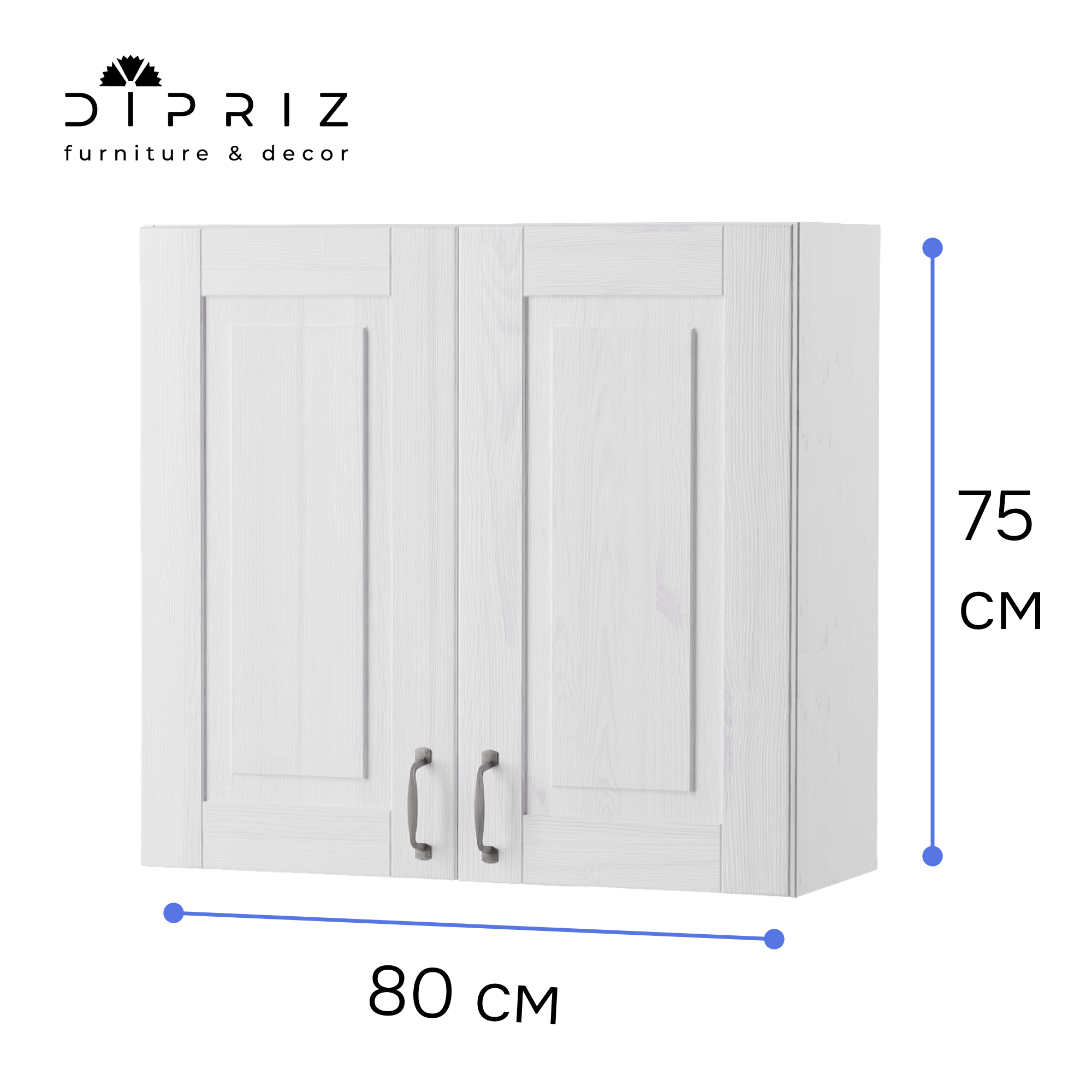 Изображение товара Навесной шкаф Венесуэла Dipriz 80x75x32 см белый