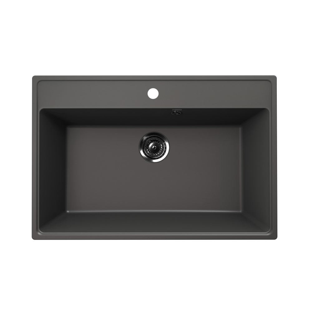 Изображение товара Врезная кухонная мойка Ulgran Forte 760 76x51 см искусственный камень серый