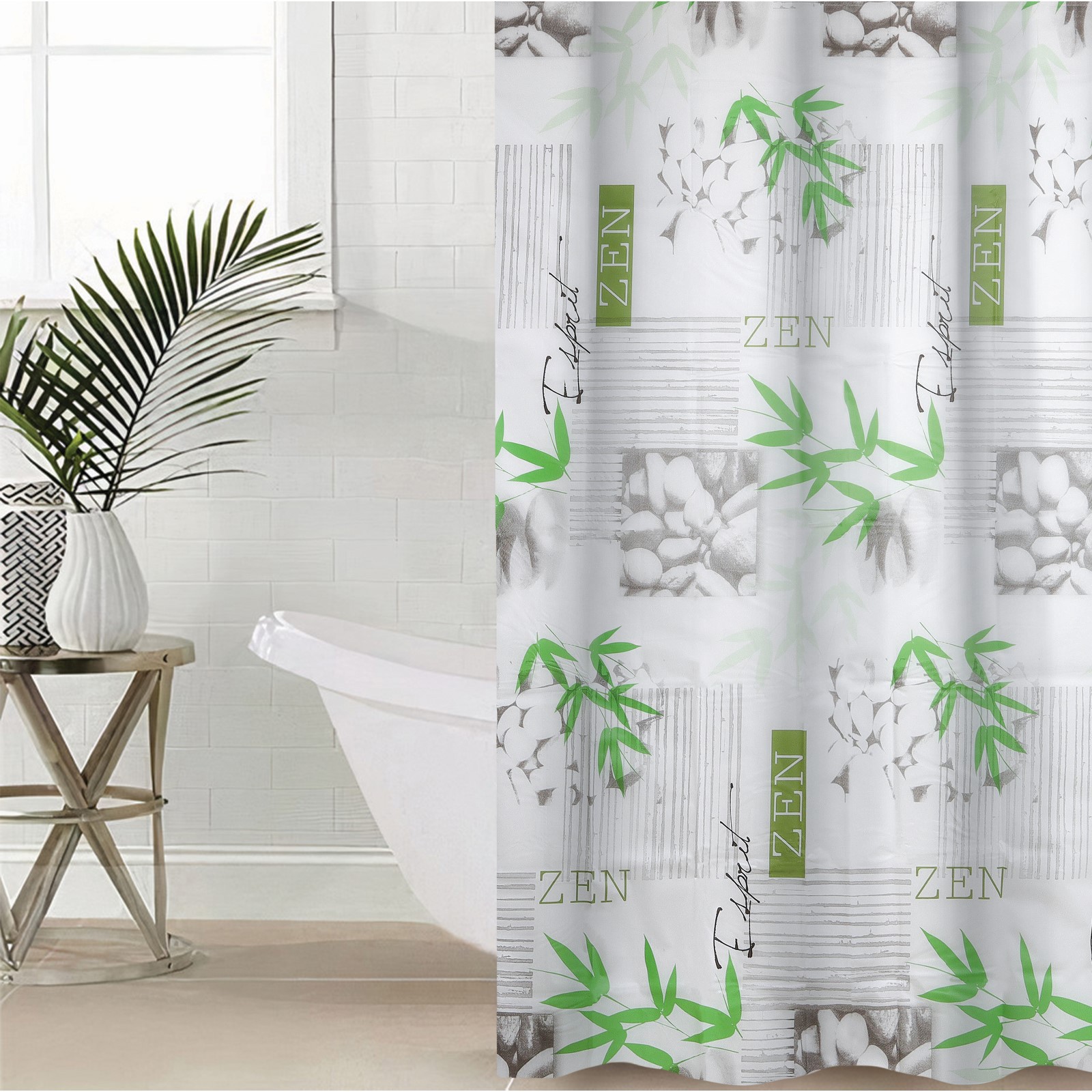 Изображение товара Шторка для ванной комнаты Доляна 1904043 180x180см цвет белый