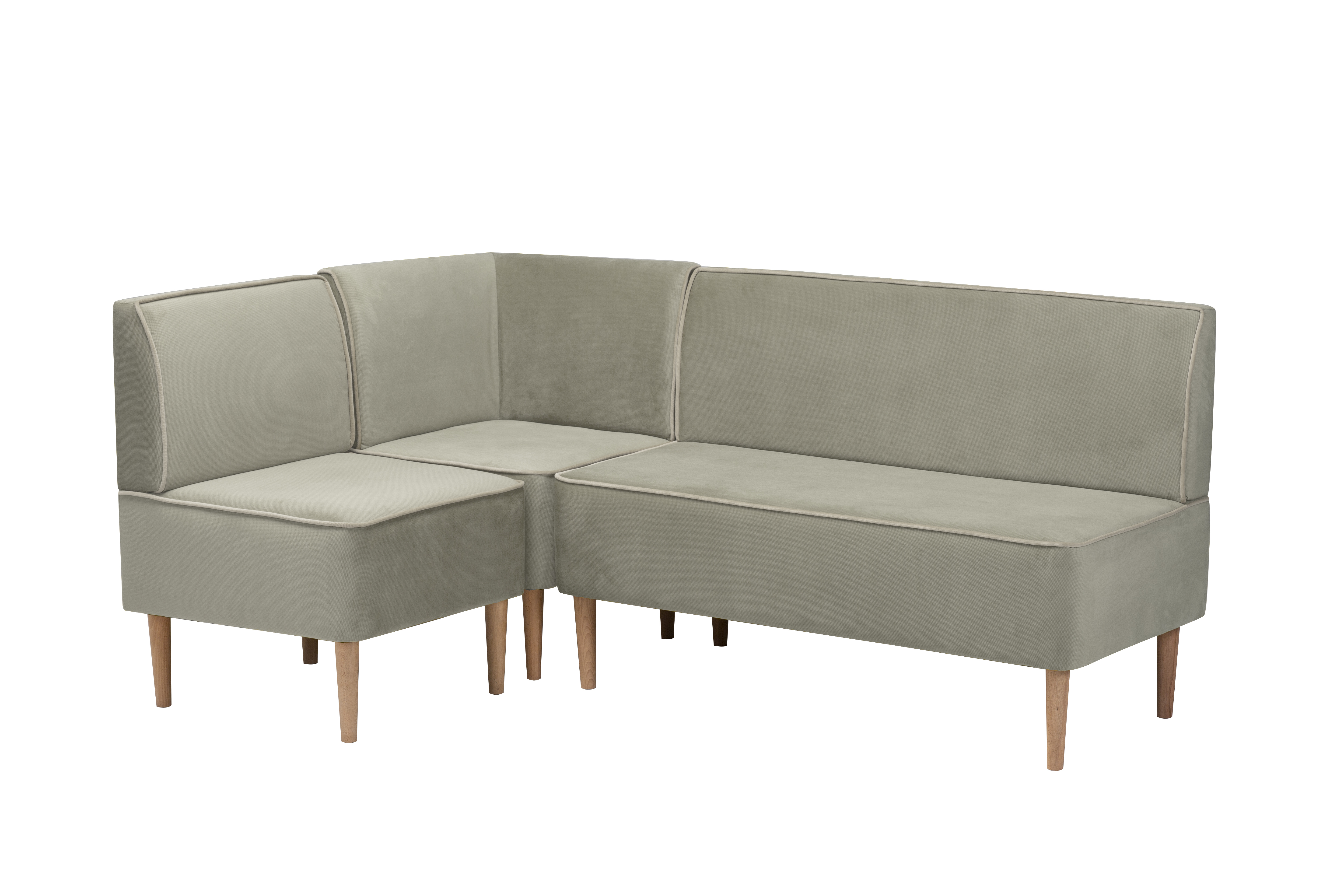 Изображение товара Модульный угловой диван Лагуна из велюра 180x82x120 см серый