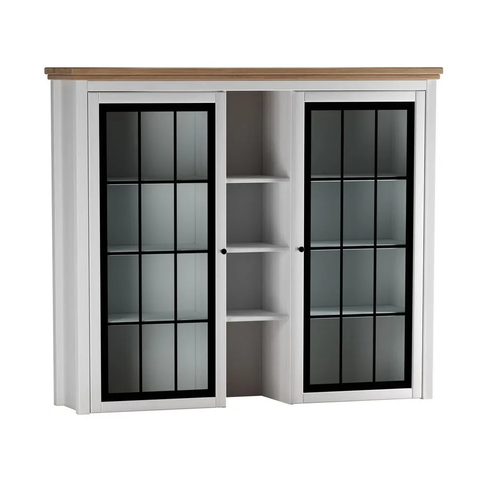 Изображение товара Надстройка буфета Дом мебели из сосны 135x43 см массив сосны цвет белый/антик