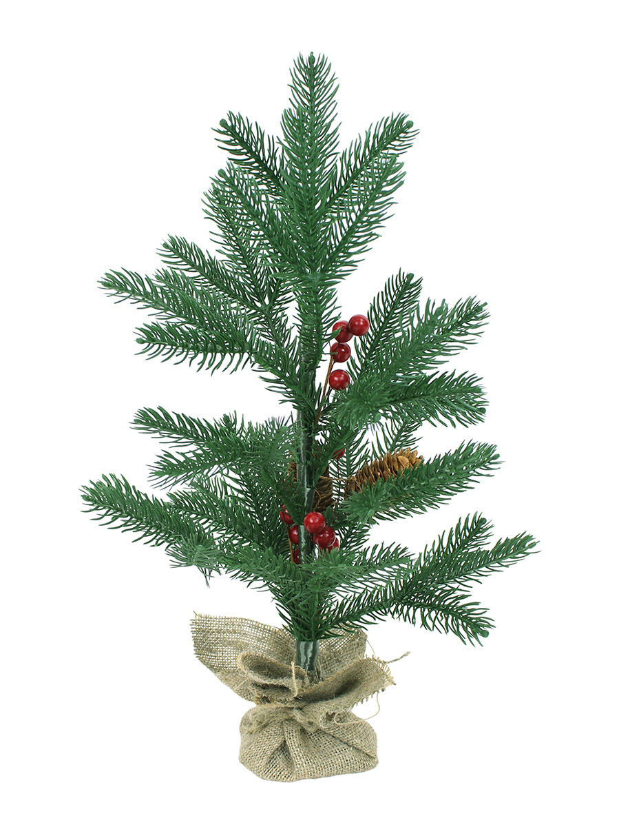 Изображение товара Ель новогодняя искусственная Beatrees 45 см с шишками и ягодами