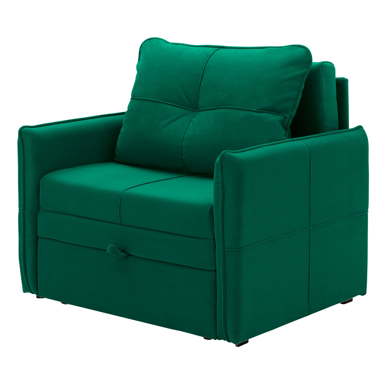 Изображение товара Кресло-кровать Nrava Funny 95x89x80 см велюр зеленый VIVALDI 11