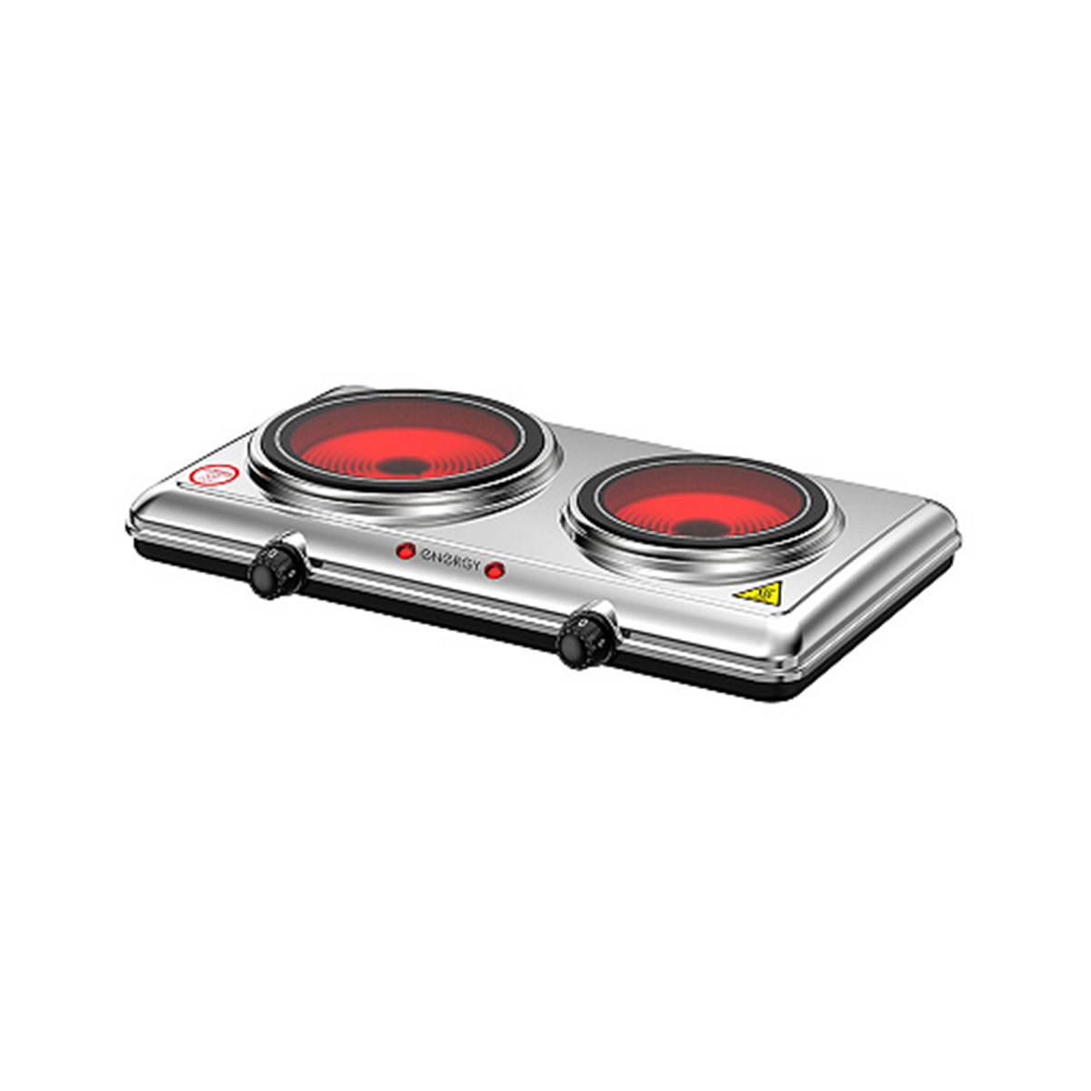Изображение товара Электрическая настольная плита Energy 105975 2 конфорки стеклокерамика 49 см