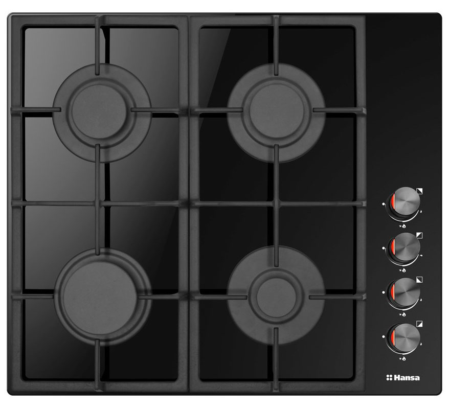 Изображение товара Газовая варочная панель Hansa BHKS620531 4 конфорки черный 59 см