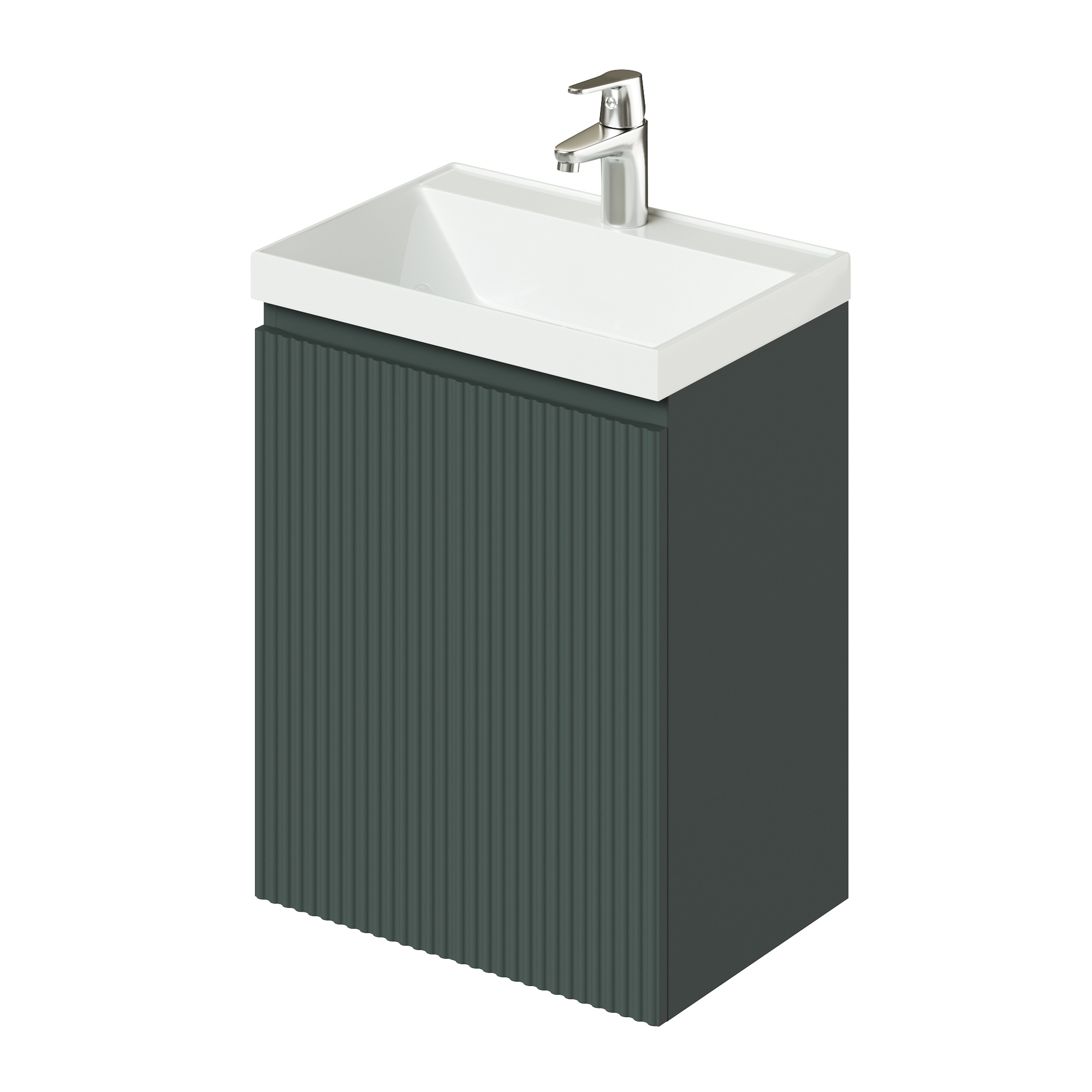 Изображение товара Тумба под раковину подвесная Итана 4657836466881 49см цвет велютто авокадо, с раковиной