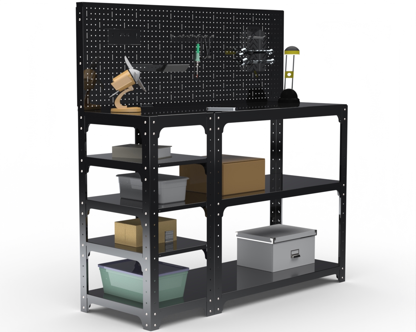 Изображение товара Стол-верстак Metalex 205501 950x1600x600 мм, максимальная нагрузка 260 кг