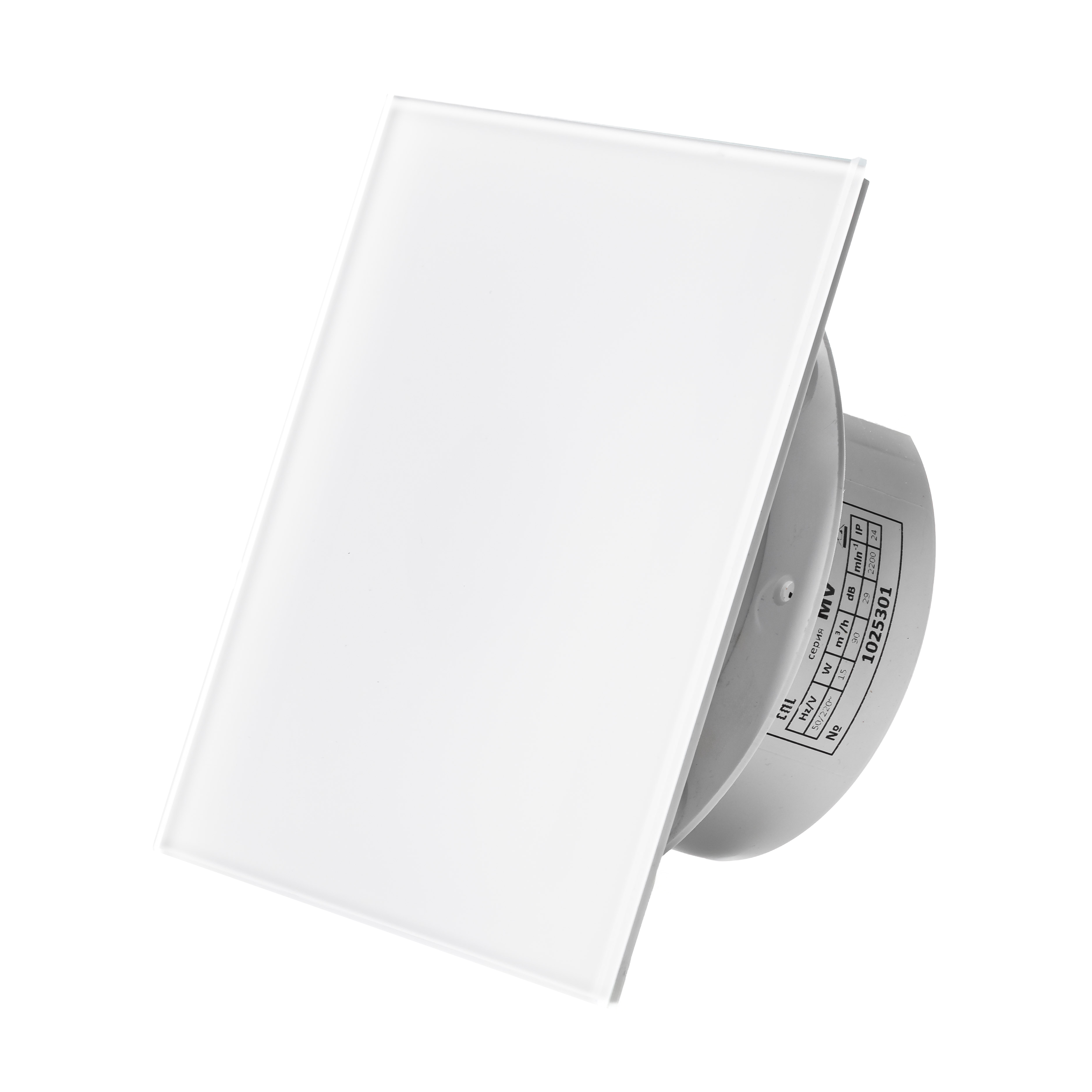 Изображение товара Вентилятор вытяжной накладной Slimvent MV D100 мм 29 дБ 90 м3/ч стекло цвет белый глянцевый