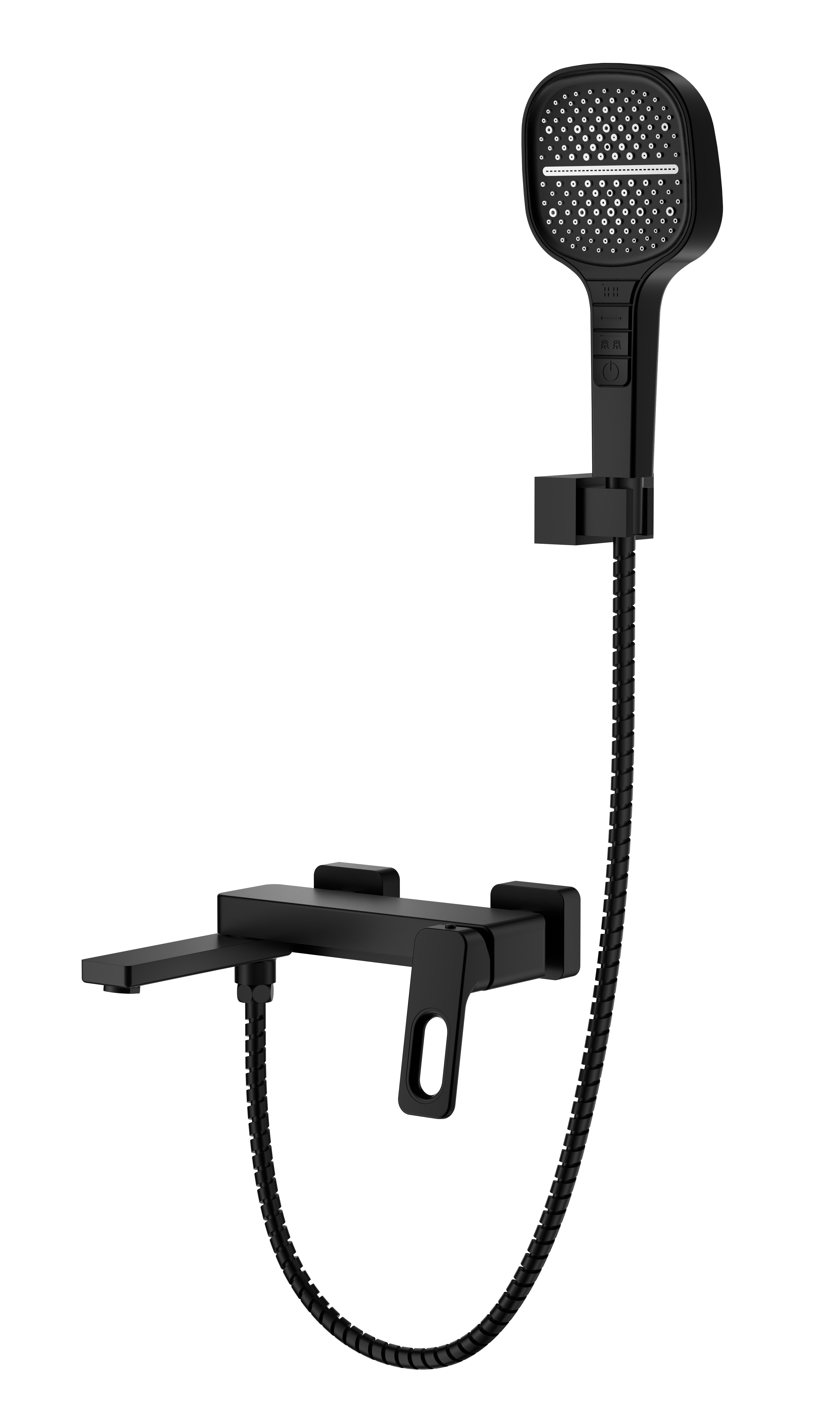 Изображение товара Современный белый смеситель для ванны RAGLO R51 с поворотным изливом и функцией экономии воды