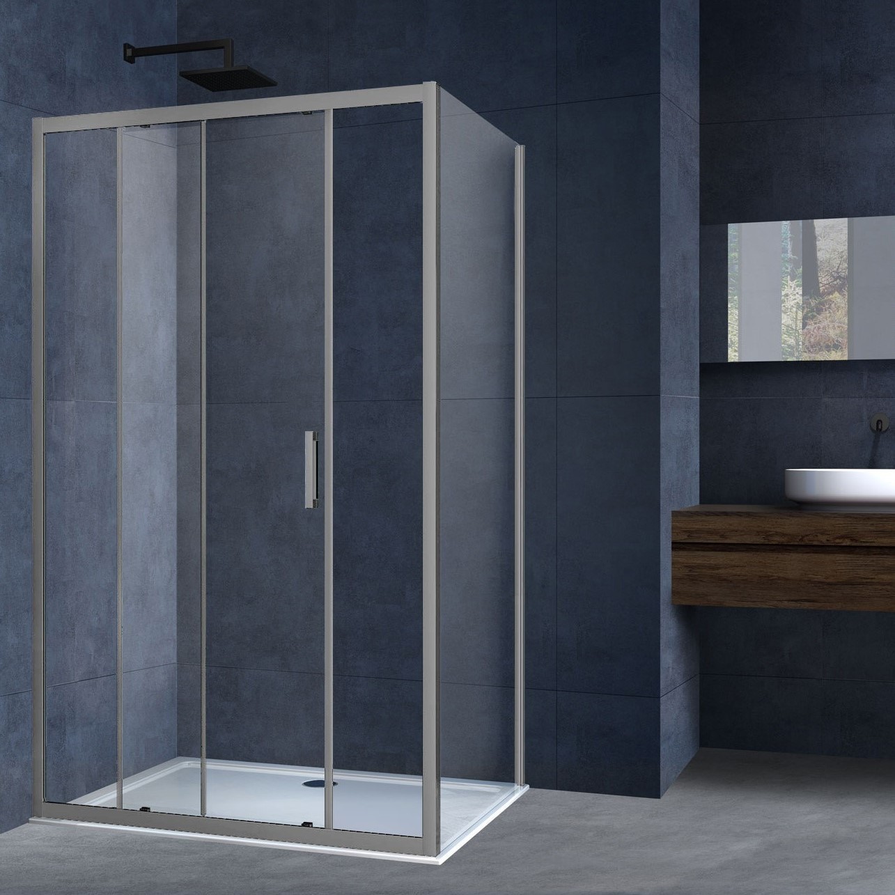 Изображение товара Душевой уголок VINCEA Alpha VSR-3AL9011CLGM прямоугольный 110x90 см