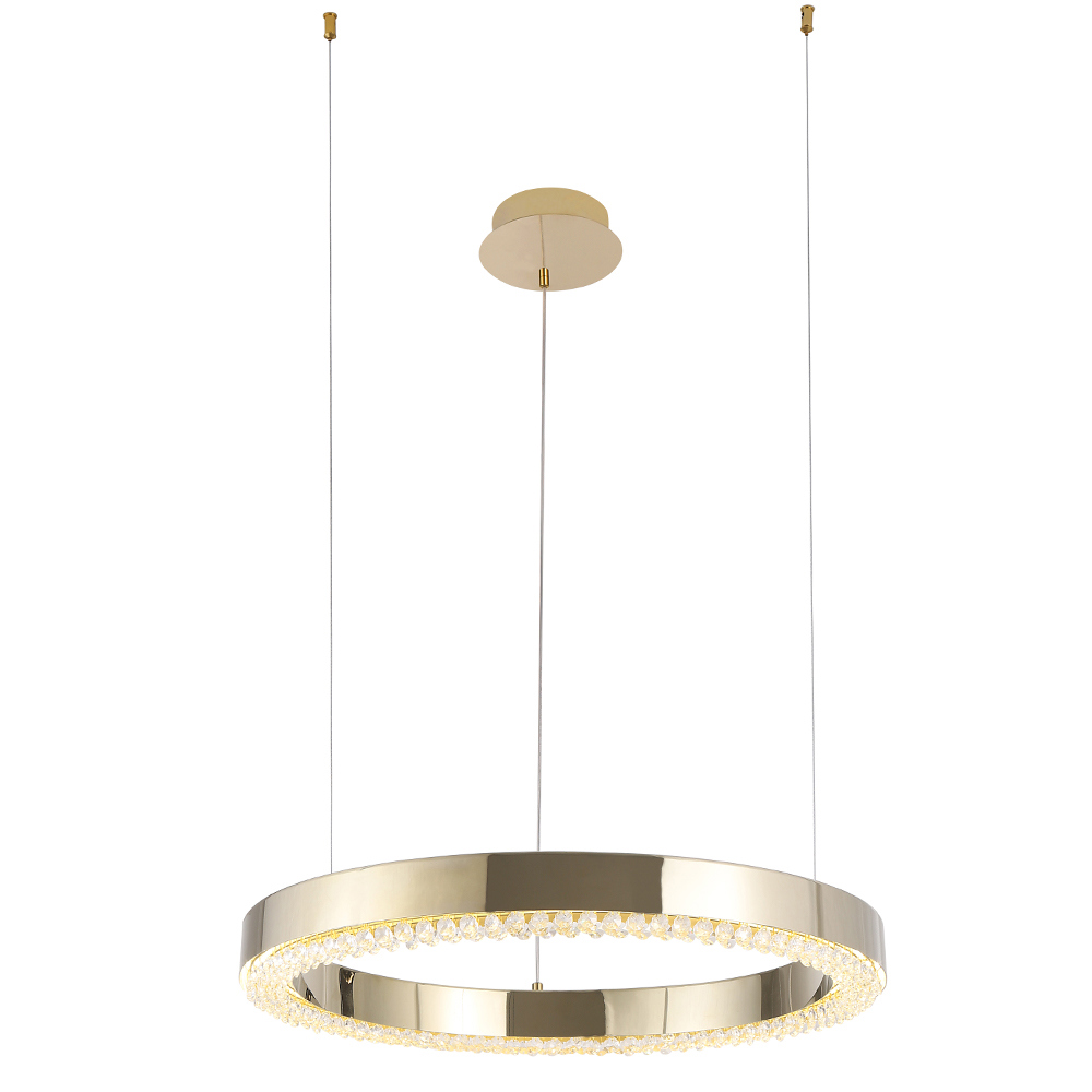Изображение товара Люстра подвесная светодиодная Crystal Lux Saturn sp30w gold 8 м² нейтральный белый свет цвет золото