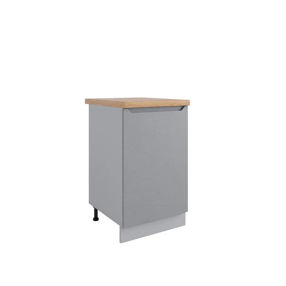 Изображение товара Кухонный напольный шкаф Грейстоун 50x81.6x60 см светло-серый ДСВ мебель