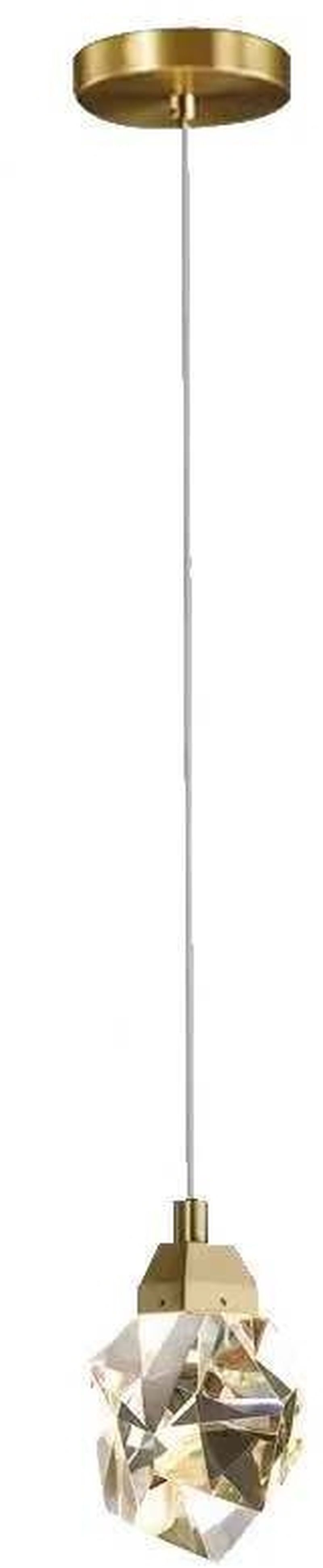 Изображение товара Подвесной светильник Iledex Oxygen 9701p/1 br с хрусталем латунью и теплым светом
