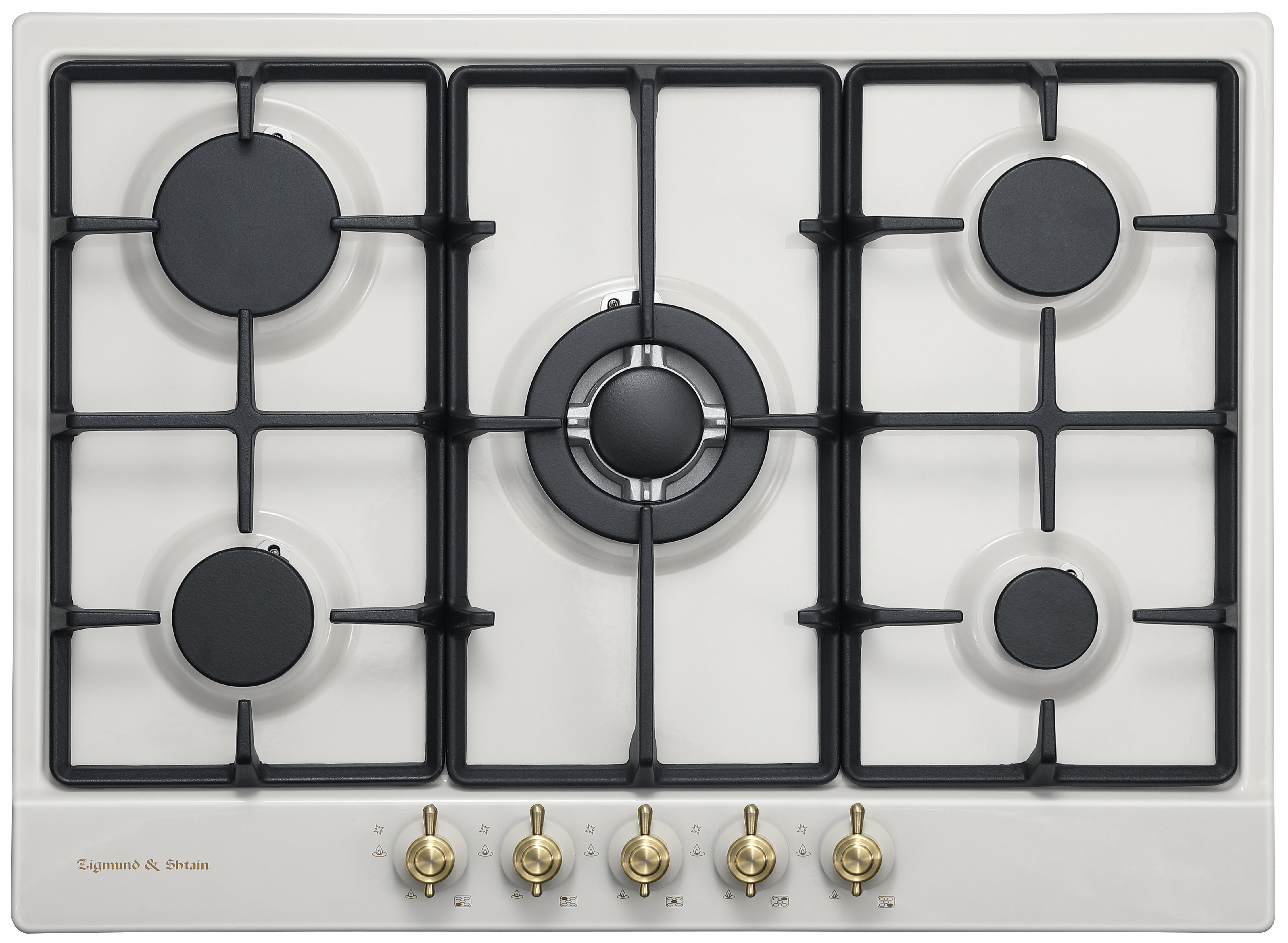 Изображение товара Газовая варочная панель Zigmund & shtain G 12.7 X 5 конфорок бежевый для встраивания