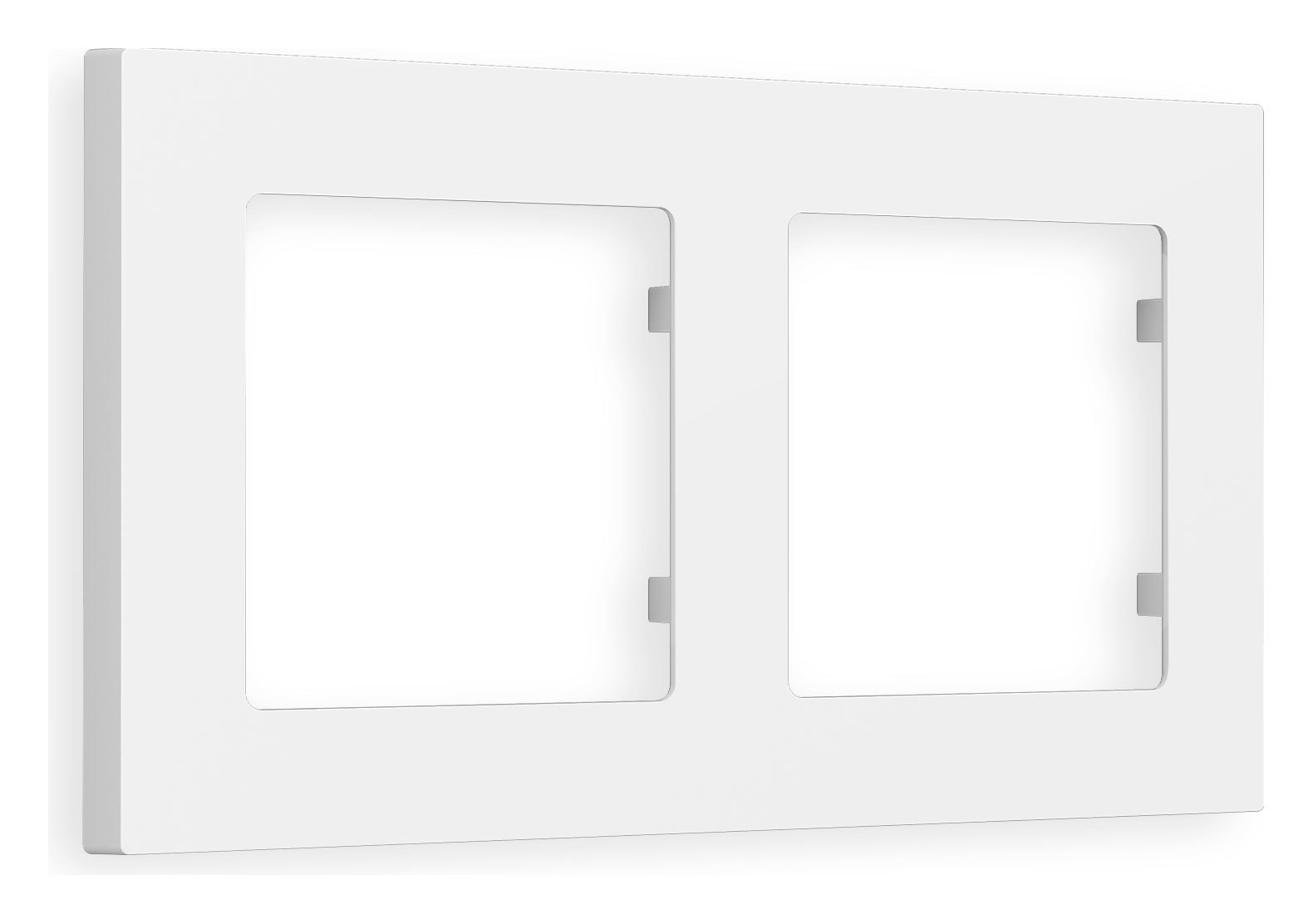 Изображение товара Рамка для розеток и выключателей Ambrella volt Alfa Techno AF220122 2 поста цвет белый матовый