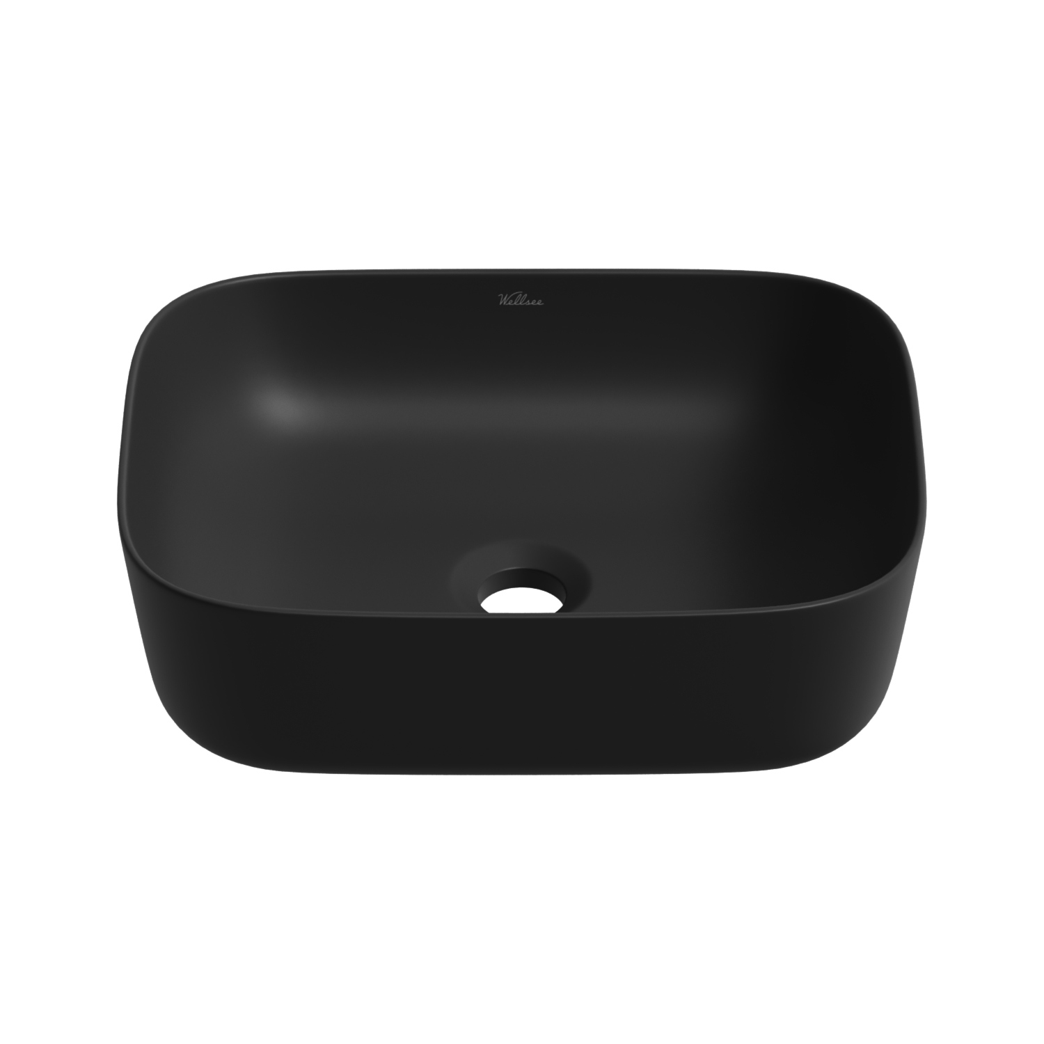 Изображение товара Раковина накладная Wellsee Preen 40 см матовый черный керамика Польша