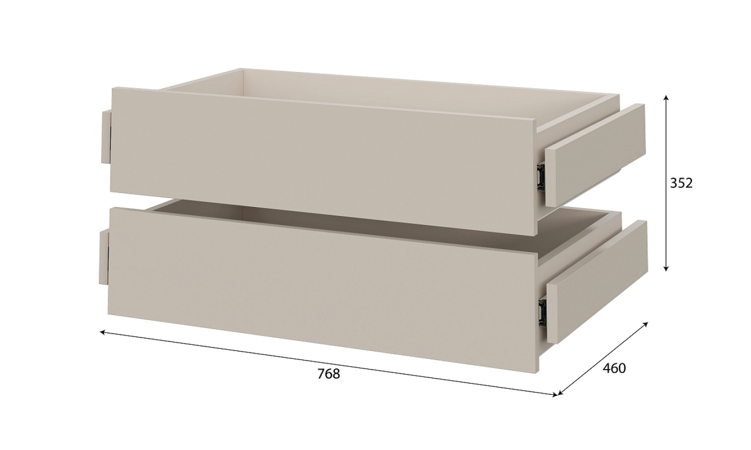 Изображение товара Ящик 76.8x35.2x46 см ЛДСП цвет меланж