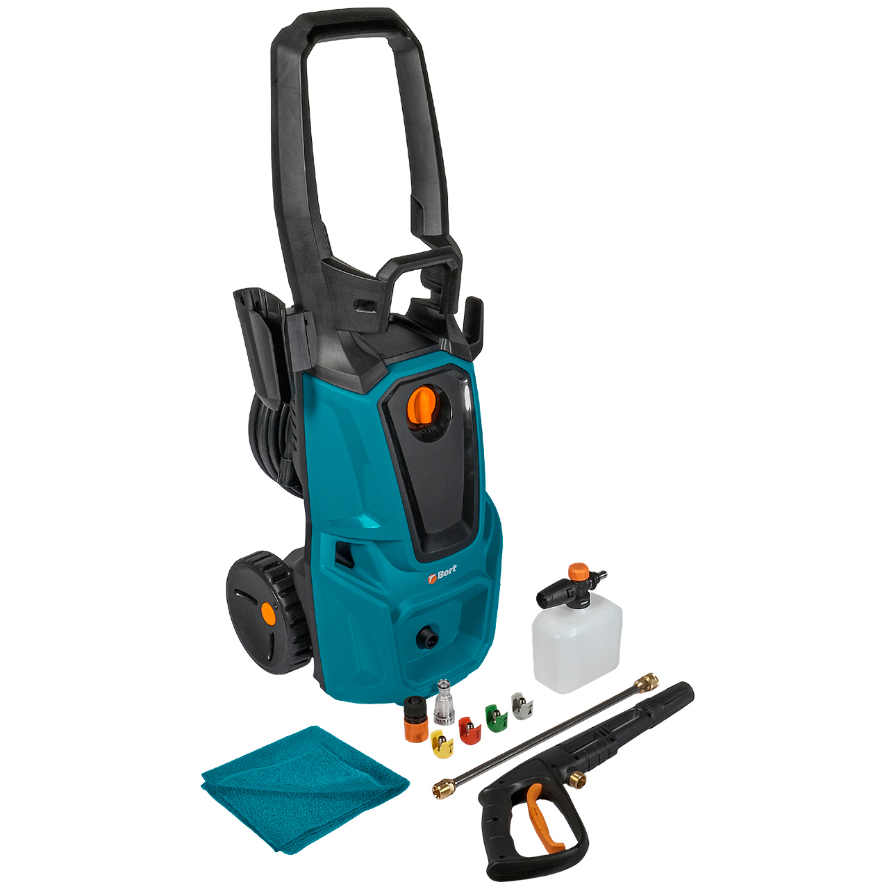 Изображение товара Мойка высокого давления BORT BHR-2700-Pro 180 бар 480 л/ч комплект аксессуаров