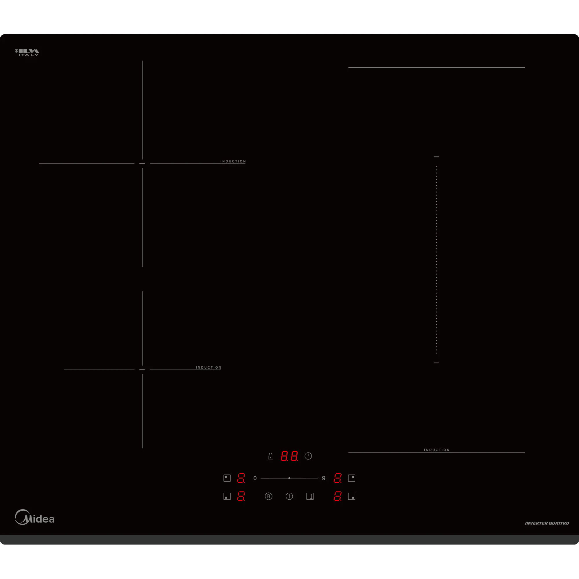 Изображение товара Электрическая варочная панель Midea MIH65783F 4 индукционные конфорки стеклокерамика