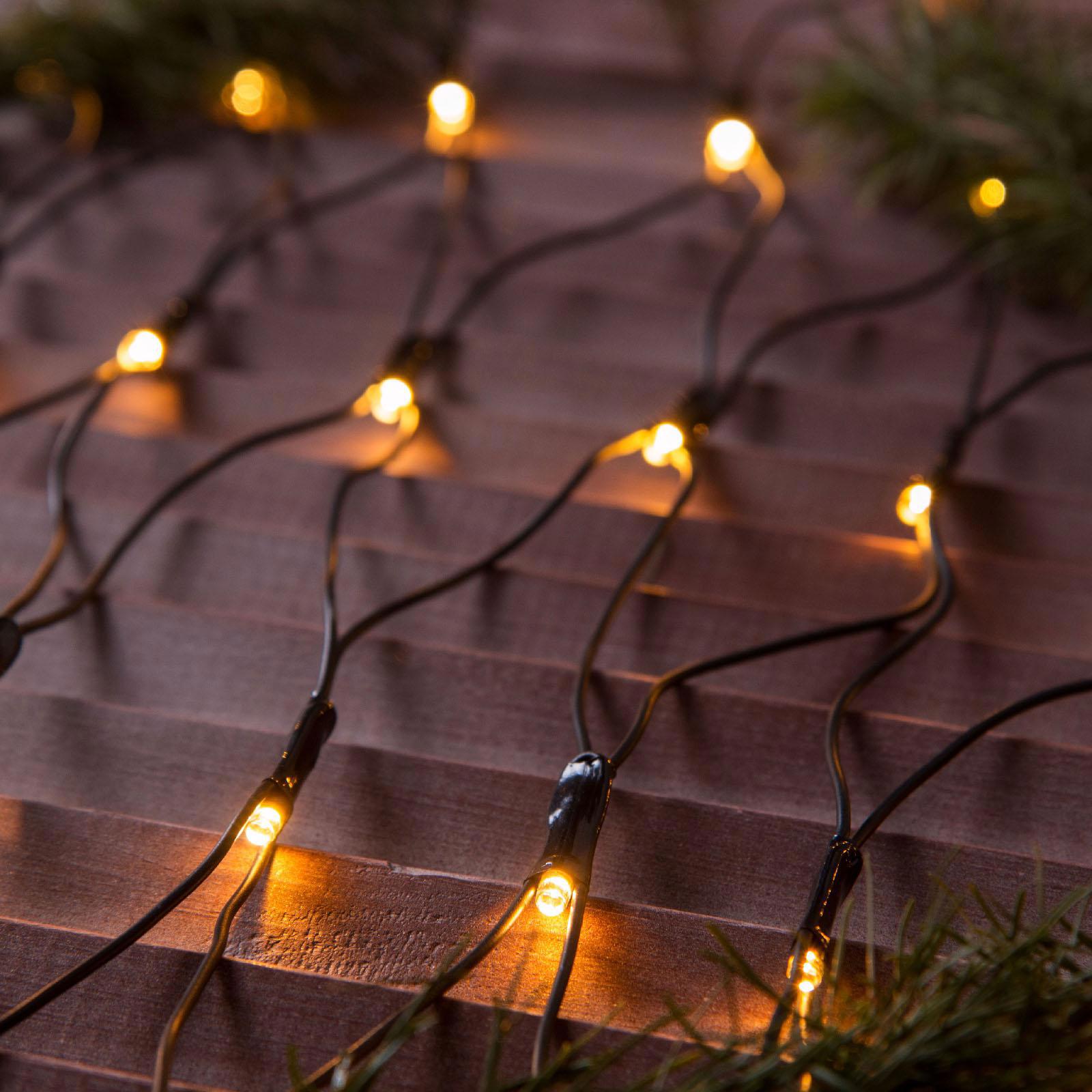 Изображение товара Электрогирлянда универсальная Luazon lighting 3556882 сеть 2x2 м 192 ламп теплый белый 1 режим работы