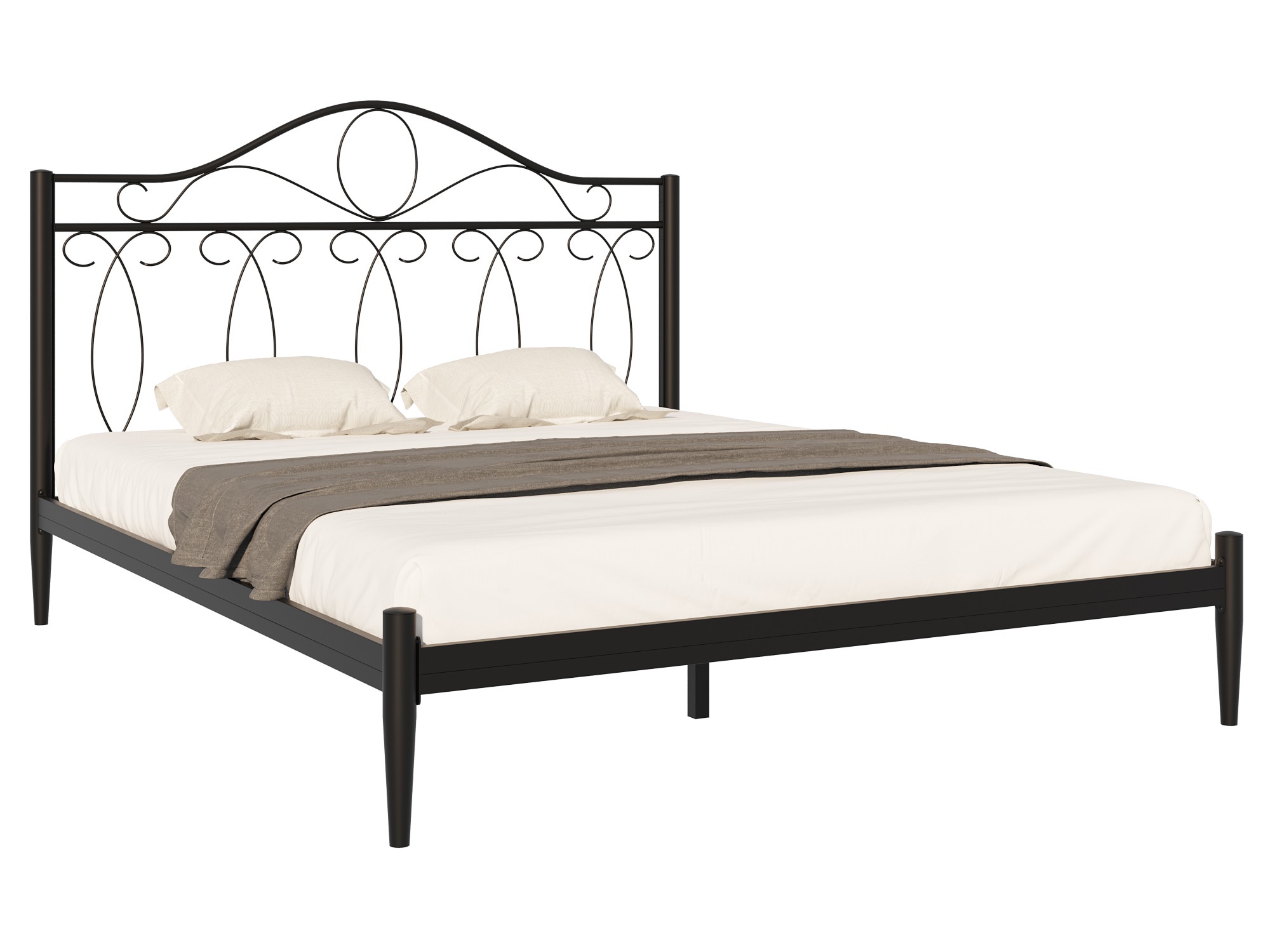 Изображение товара Кровать Форвард-мебель Элегия с металлическим каркасом черного цвета