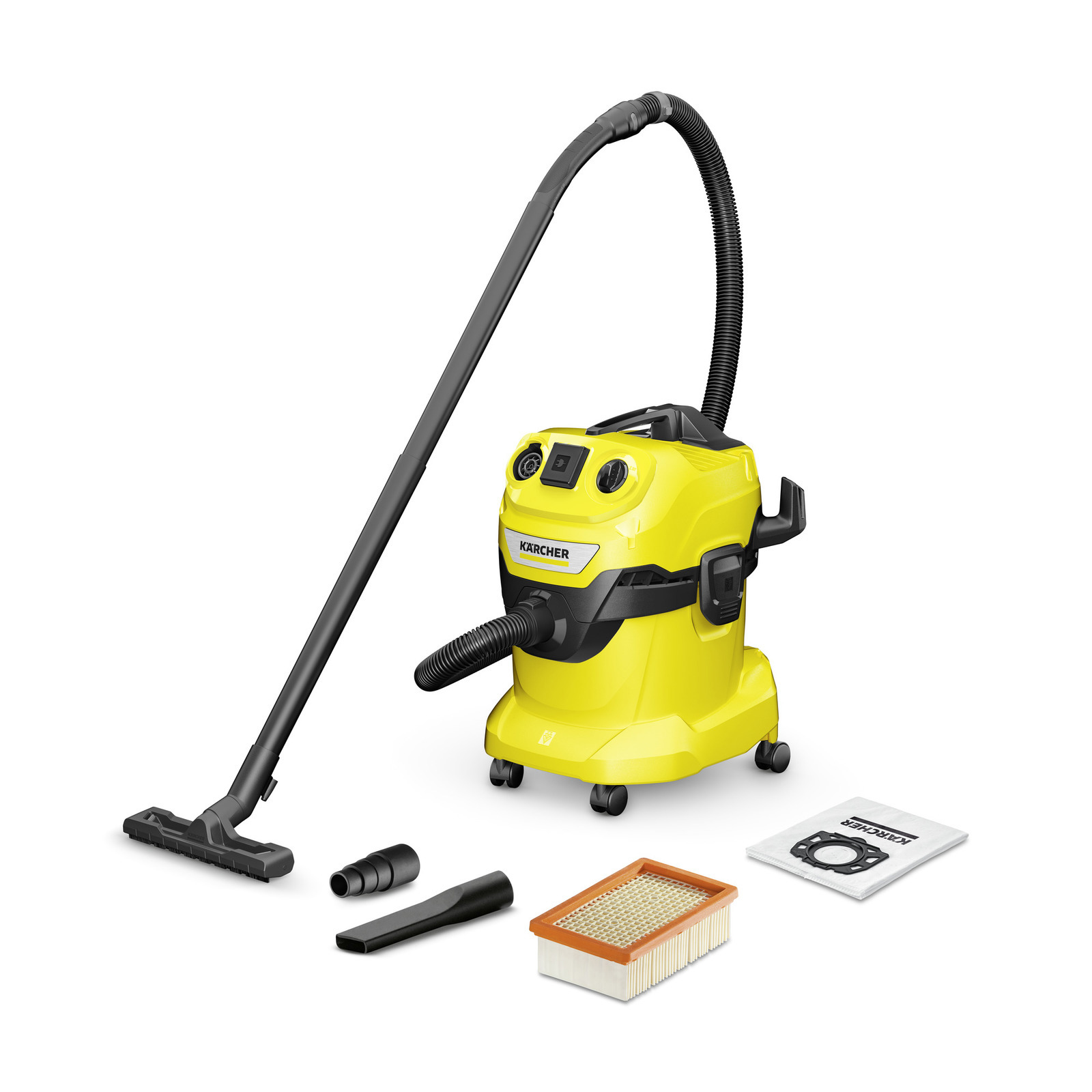 Изображение товара Профессиональный строительный пылесос Karcher WD 4 P V20/5/22 1000 Вт 20 л