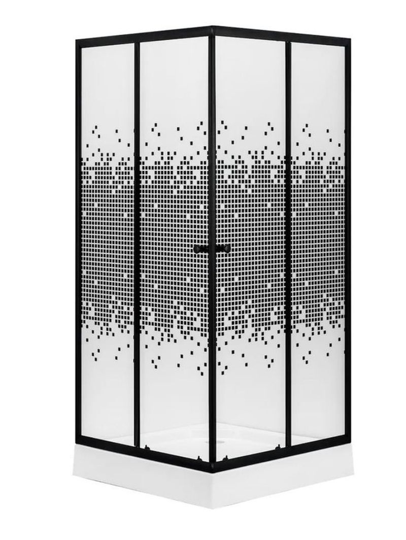 Изображение товара Душевой уголок BAUEDGE квадратный 100x100x195 с поддоном