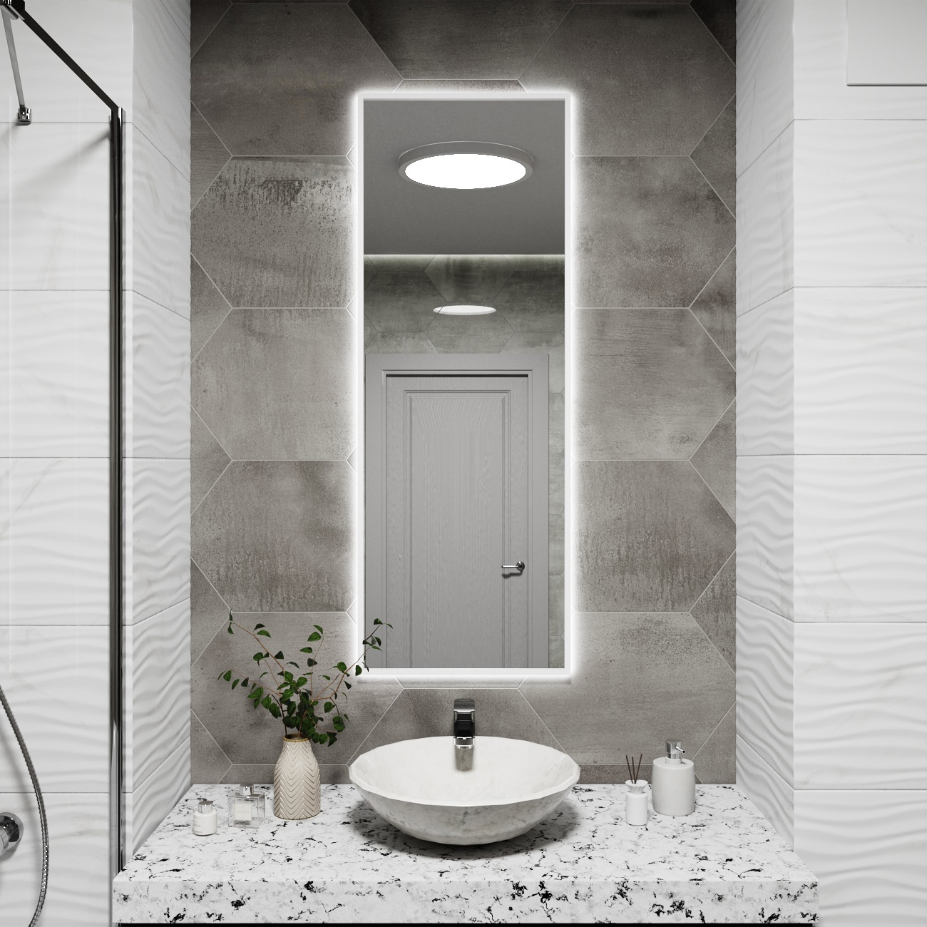 Изображение товара Зеркало со встроенной подсветкой One mirror 13050бсх 50x130 см Изображение товара Зеркало со встроенной подсветкой One mirror 13050бсх 50x130 см