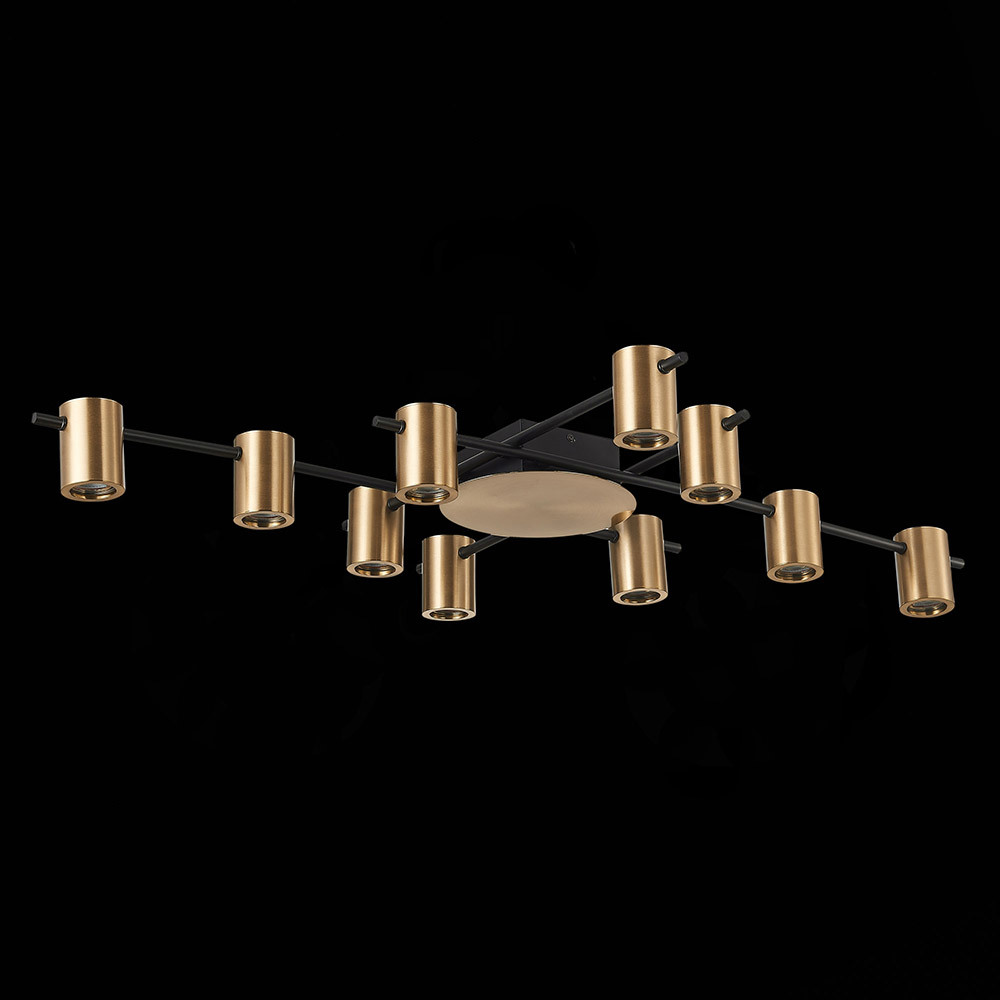 Изображение товара Люстра потолочная светодиодная ST Luce SL1207.402.10 черный латунь 10 плафонов