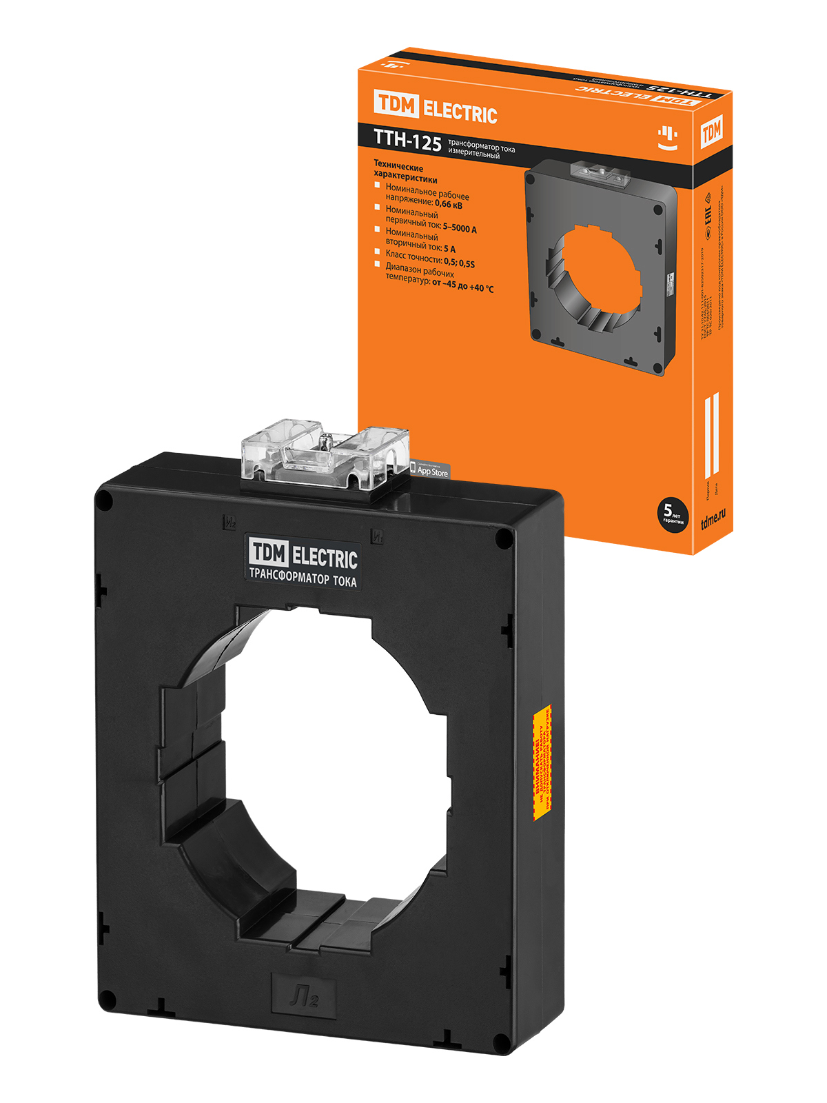 Изображение товара Трансформатор тока измерительный Tdm electric ТТН 125/2000/5-15VA/0.5-Р