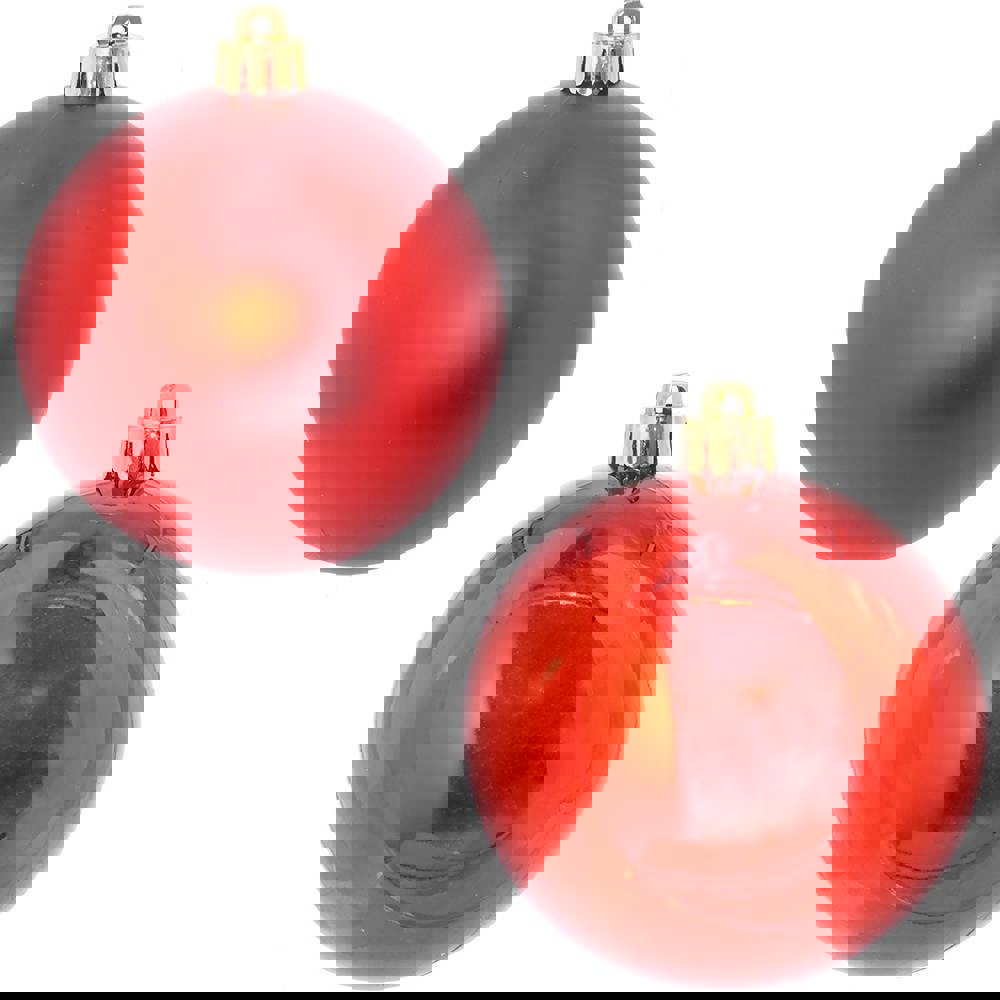Изображение товара Набор елочных шаров 4 шт Красная вселенная 8 см ПВХ для новогодней елки