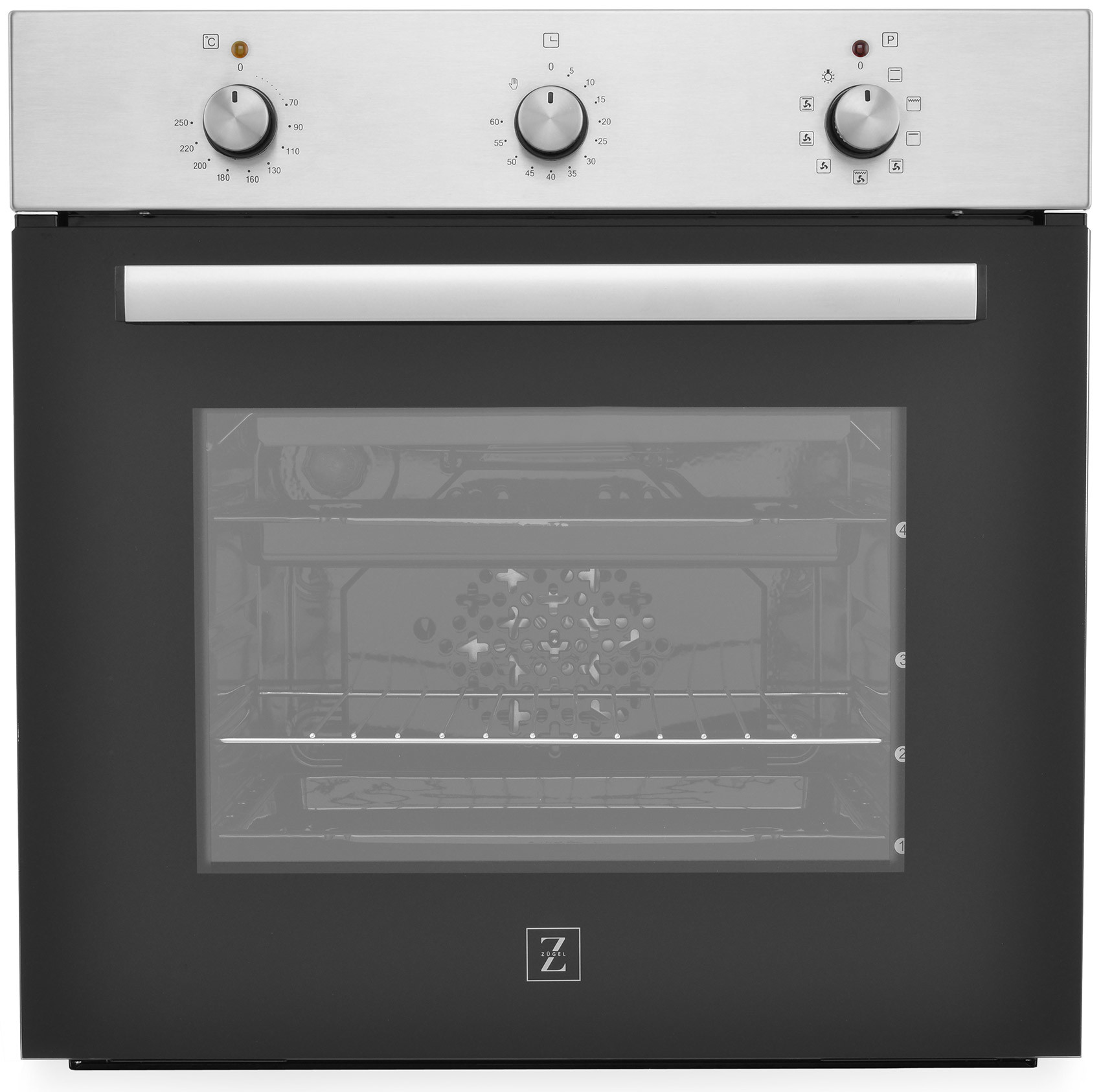 Изображение товара Встраиваемый духовой шкаф Zugel Zo А707 X 59.50x59.30x53.50 см цвет нержавеющая сталь
