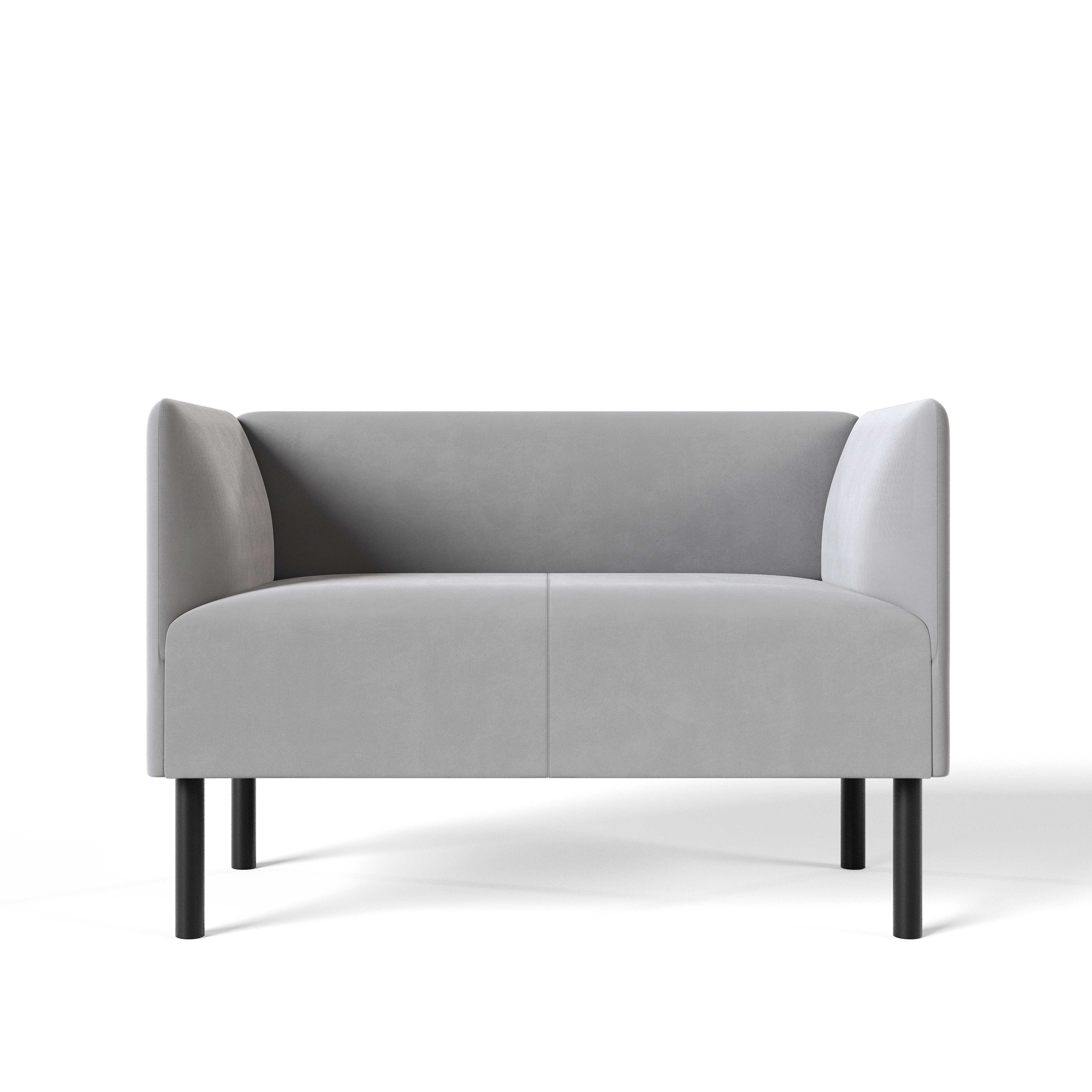 Изображение товара Диван Монреаль из велюра серого цвета 95x75x54 см SALON TRON