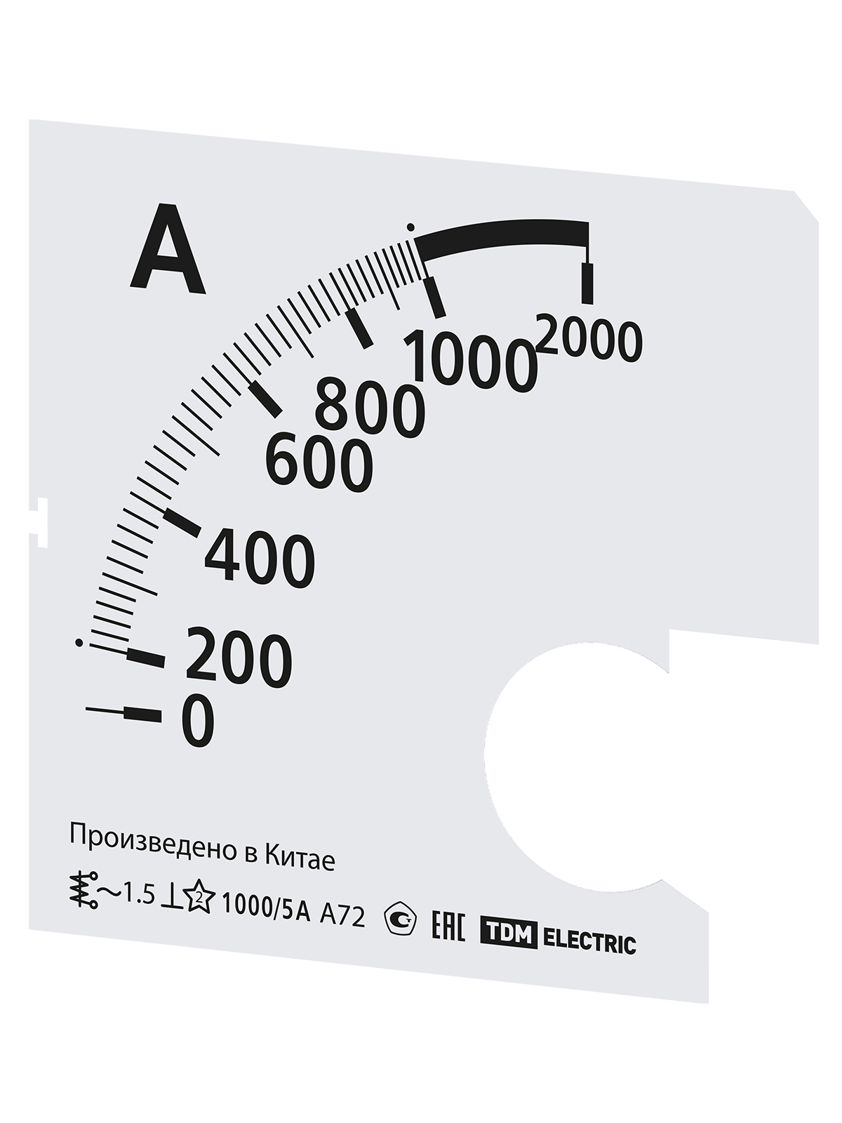 Изображение товара Шкала Tdm electric Ш72 1000/5А-1.5 для А72 Х/5А