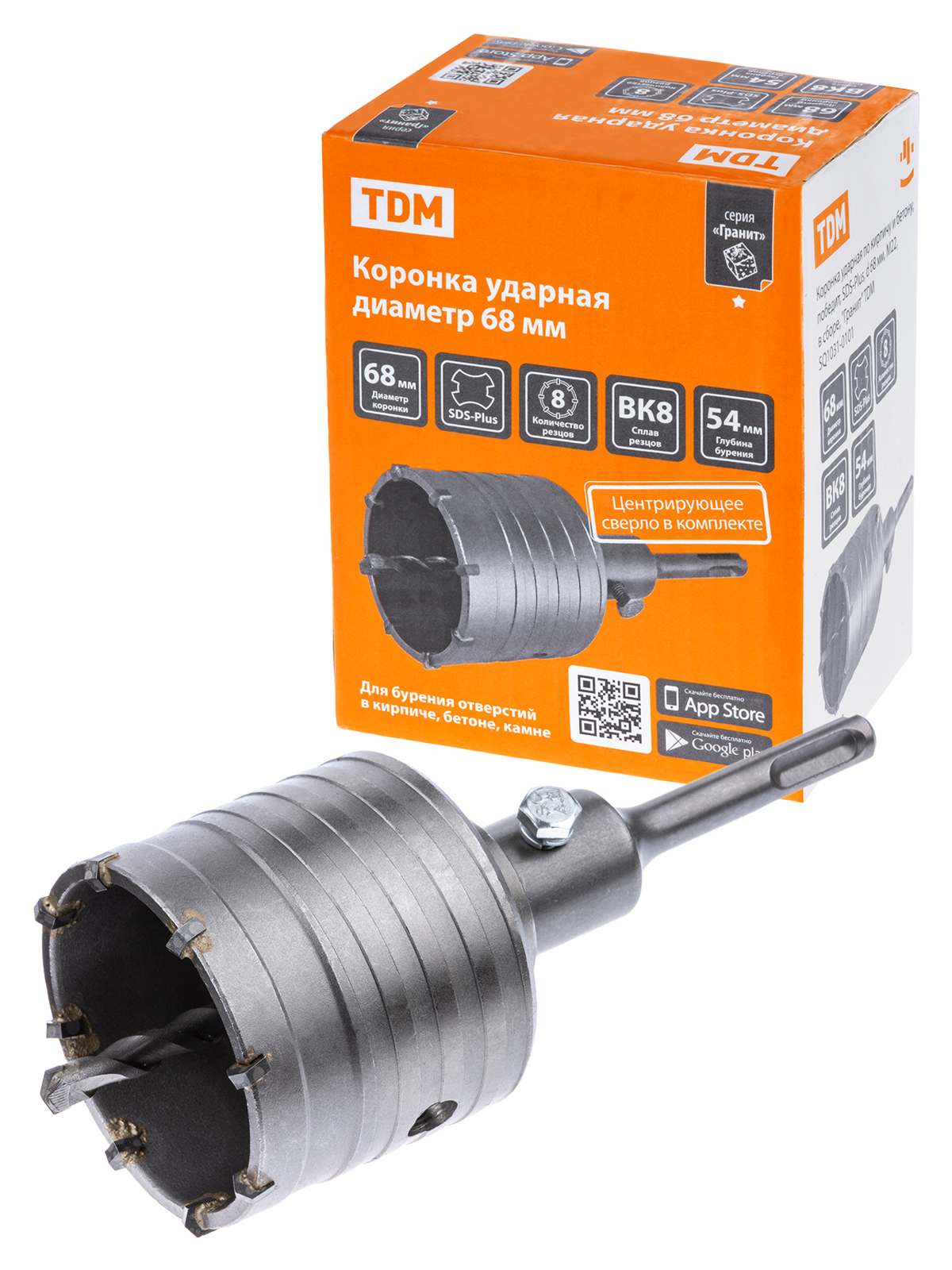 Изображение товара Коронка по бетону SDS Plus TDM Electric SQ1031-0101 68x54 мм