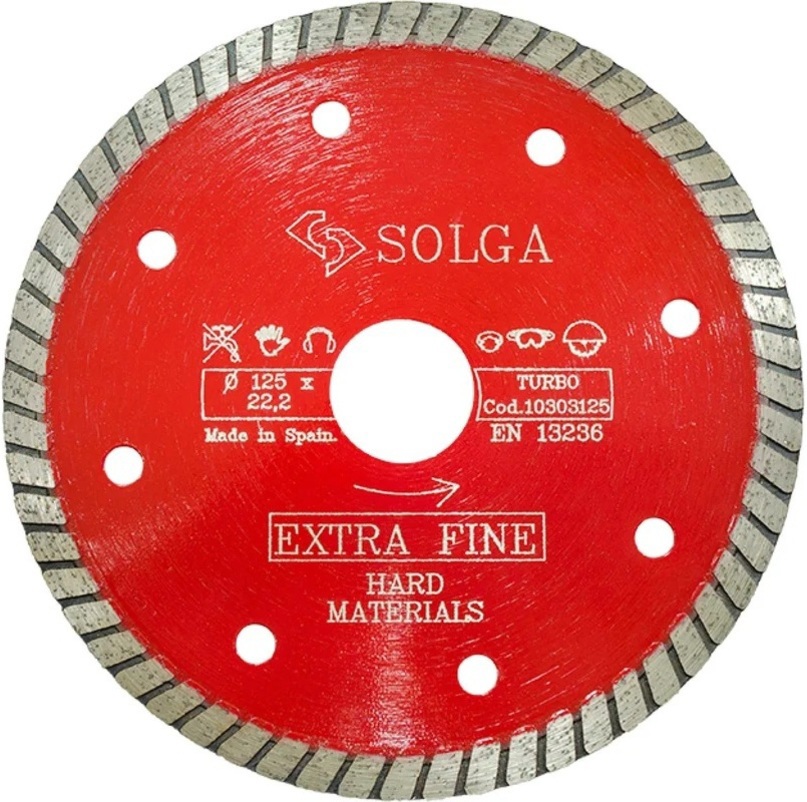 Изображение товара Диск алмазный по граниту Solga Diamant 10303125 турбо 125x22.2x1.2 мм