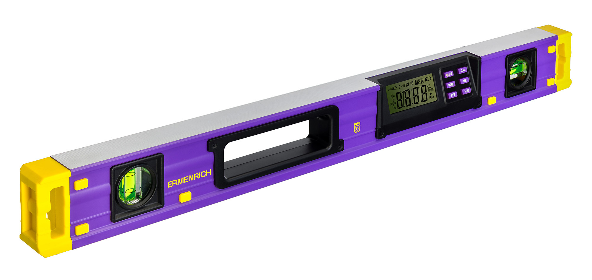 Изображение товара Уровень цифровой с подсветкой алюминиевый Ermenrich Verk LY60 2 глазка 600 мм