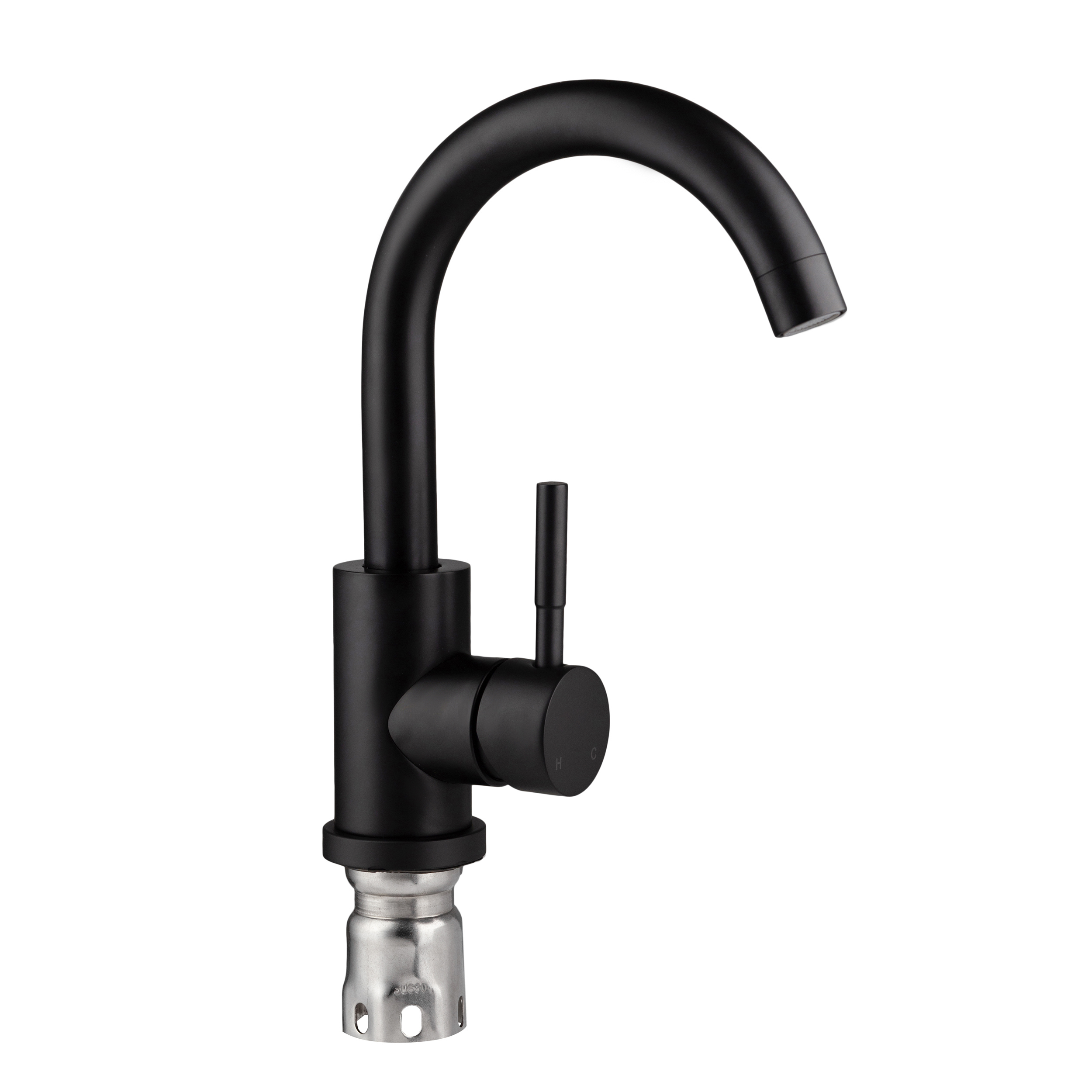 Изображение товара Смеситель для раковины Oute T40301K-300 однорычажный цвет черный матовый